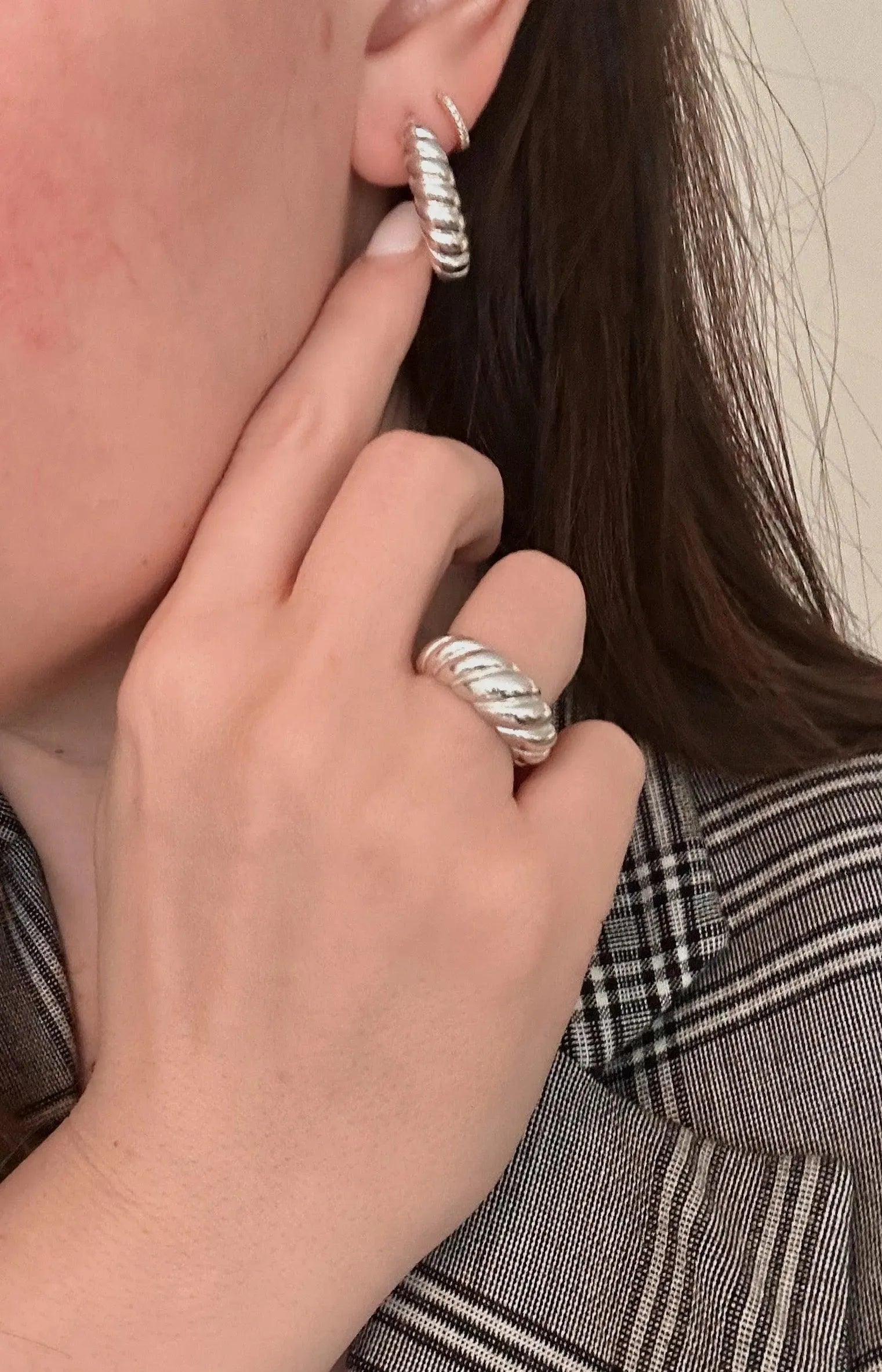 Simply Silver- Croissant Ring - With Olivia Grace