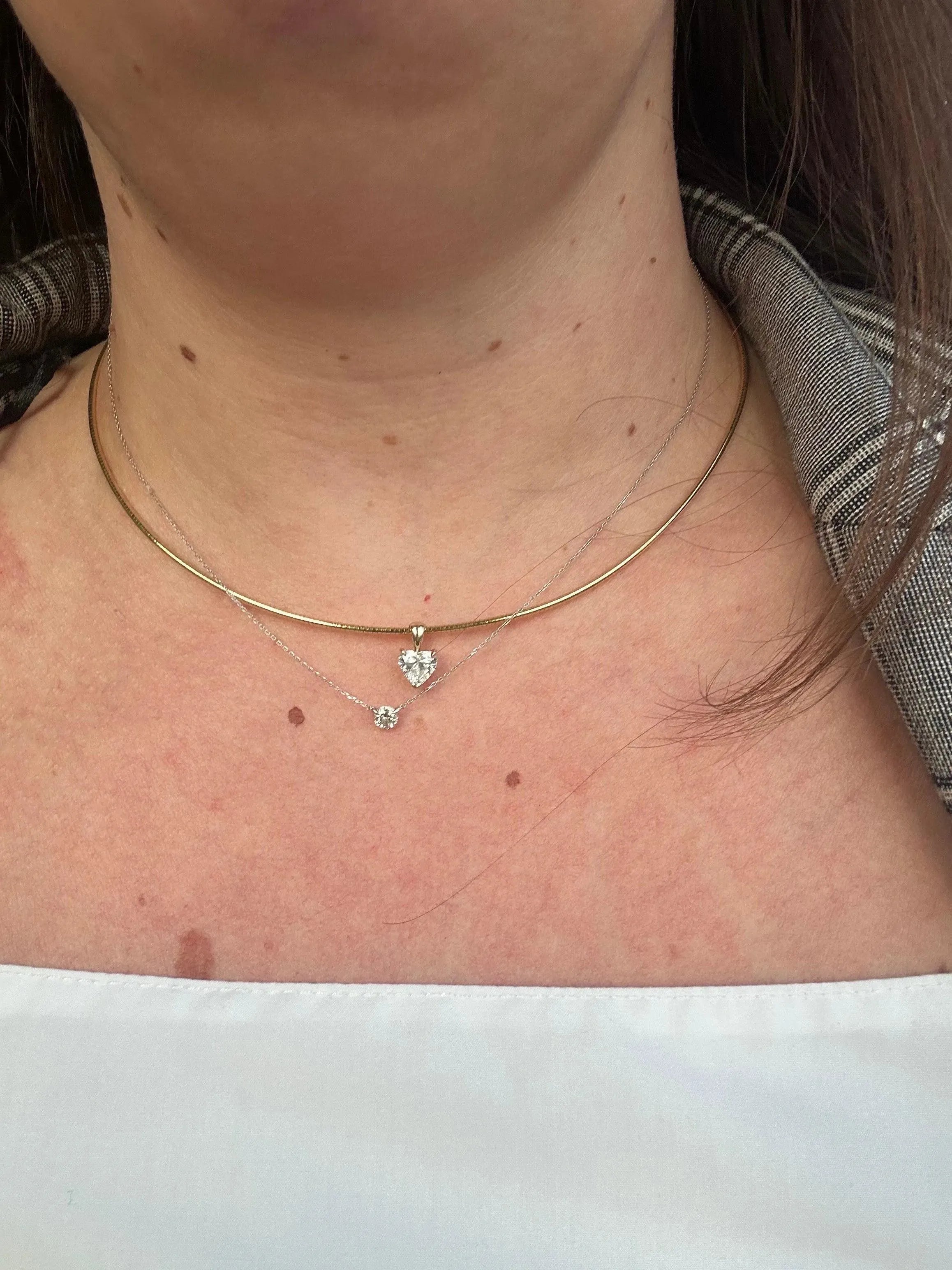 The Lila Necklace- Heart Diamond - With Olivia Grace
