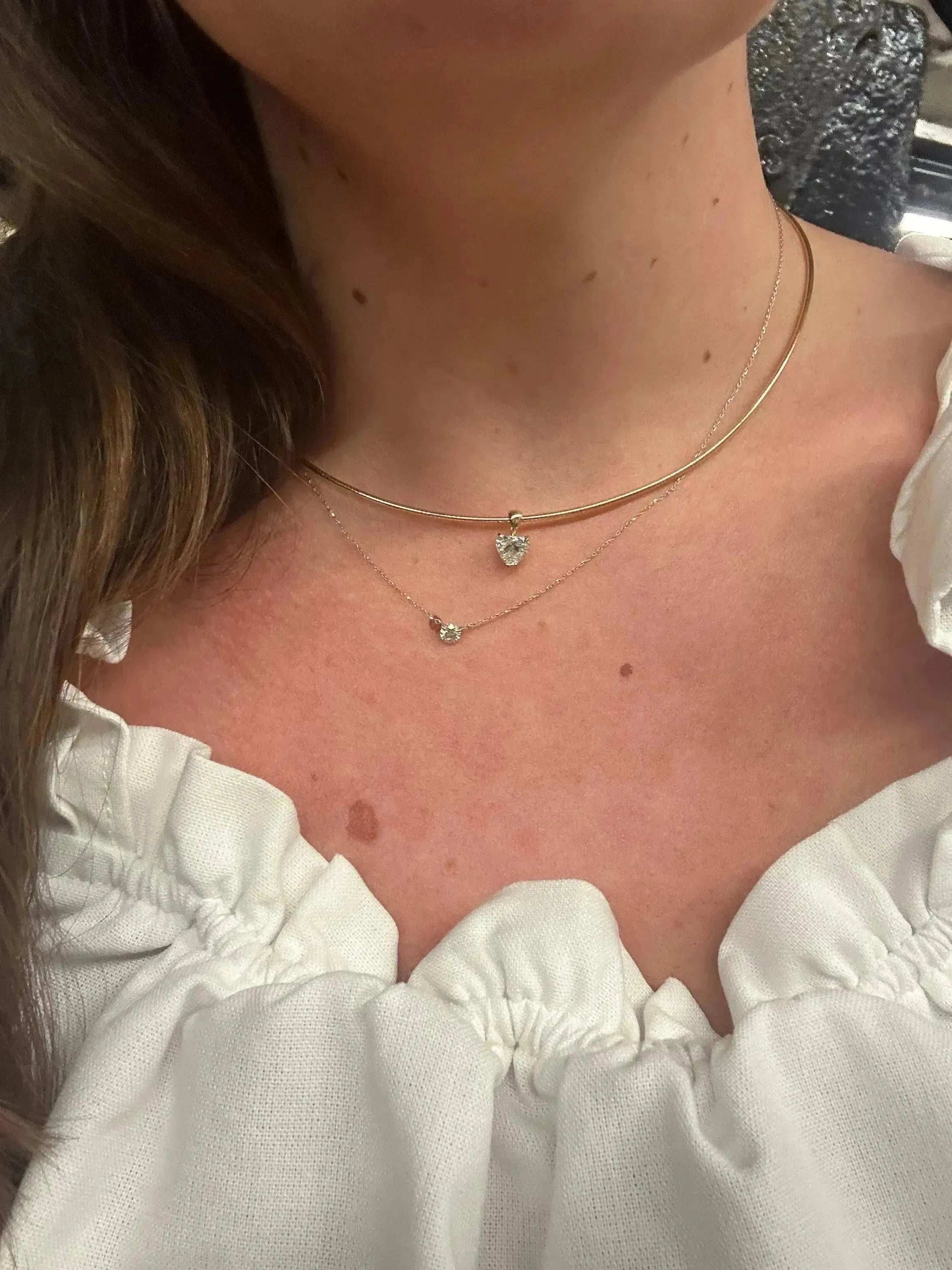 The Lila Necklace- Heart Diamond - With Olivia Grace