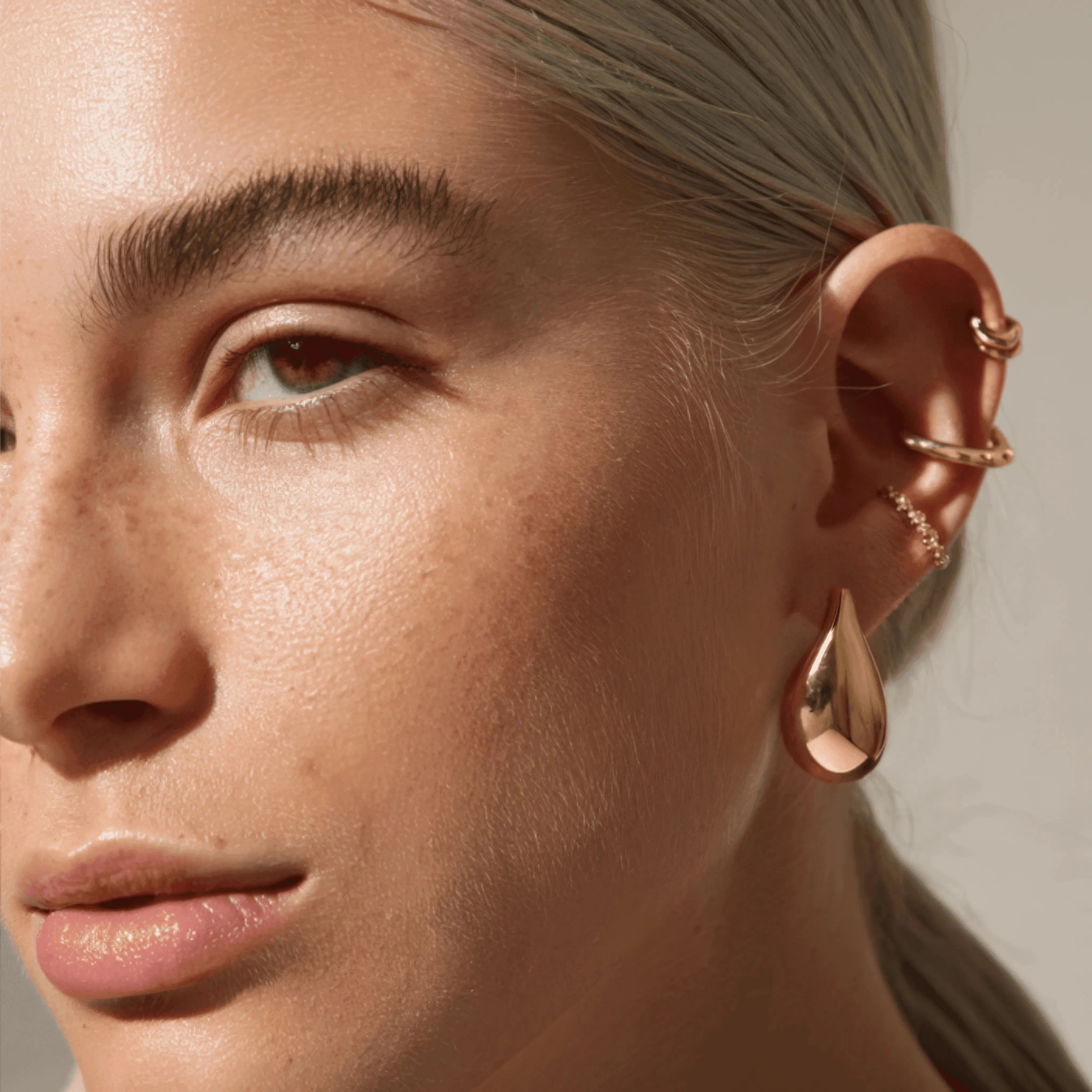 14kt Yellow Gold Rain Drop Earrings - With Olivia Grace