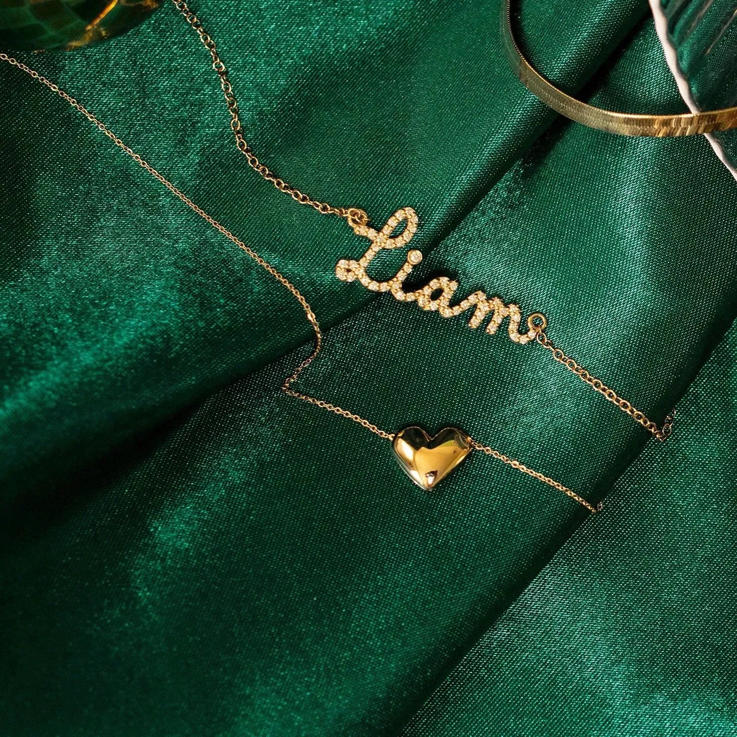 Personalized Diamond Script Name Necklace - With Olivia Grace