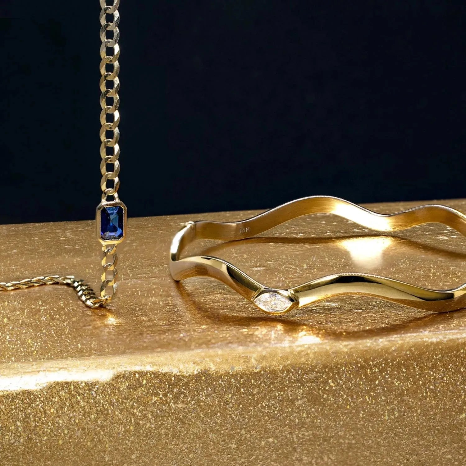 Marquise Taylor Wave Bangle - With Olivia Grace