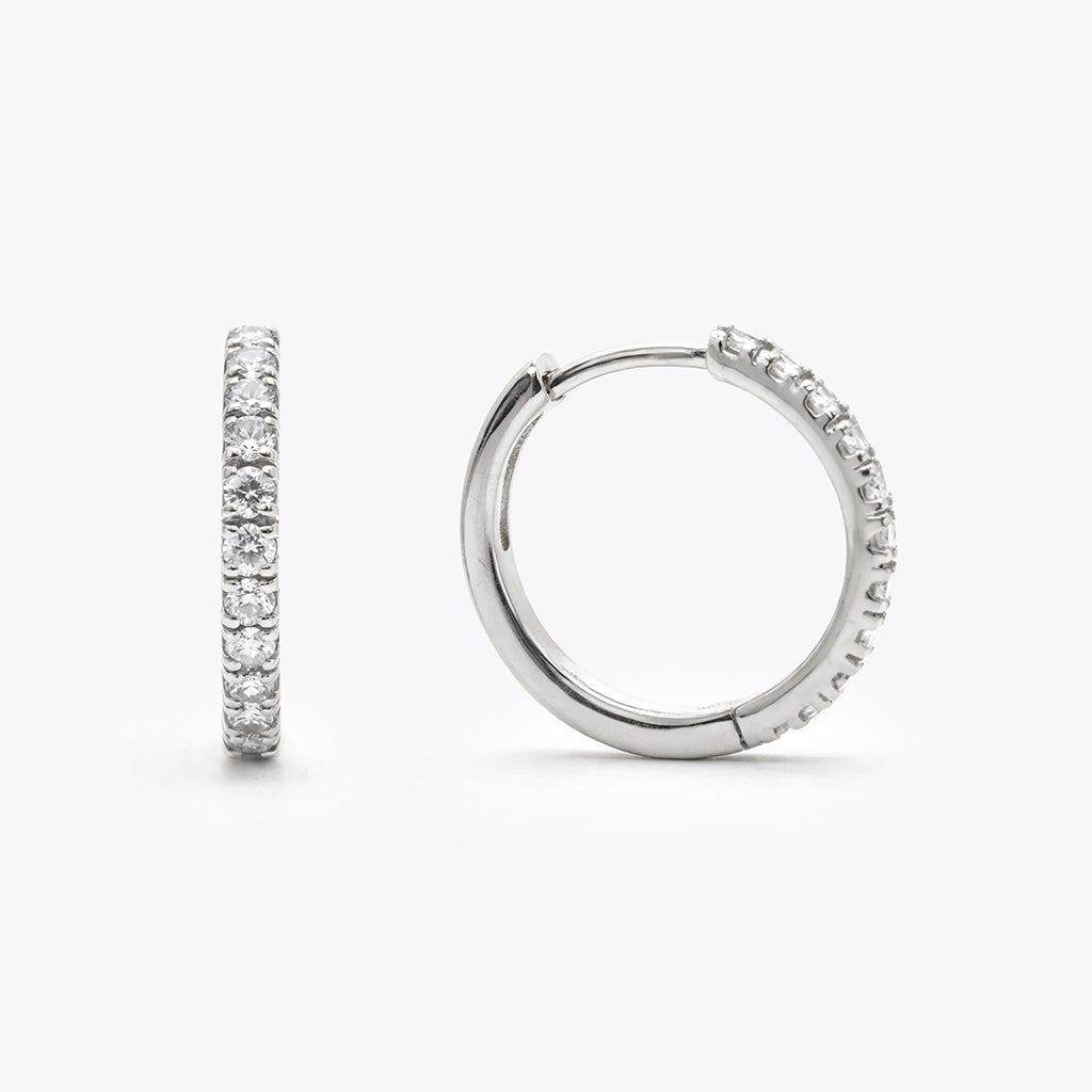 Pave Diamond Huggies