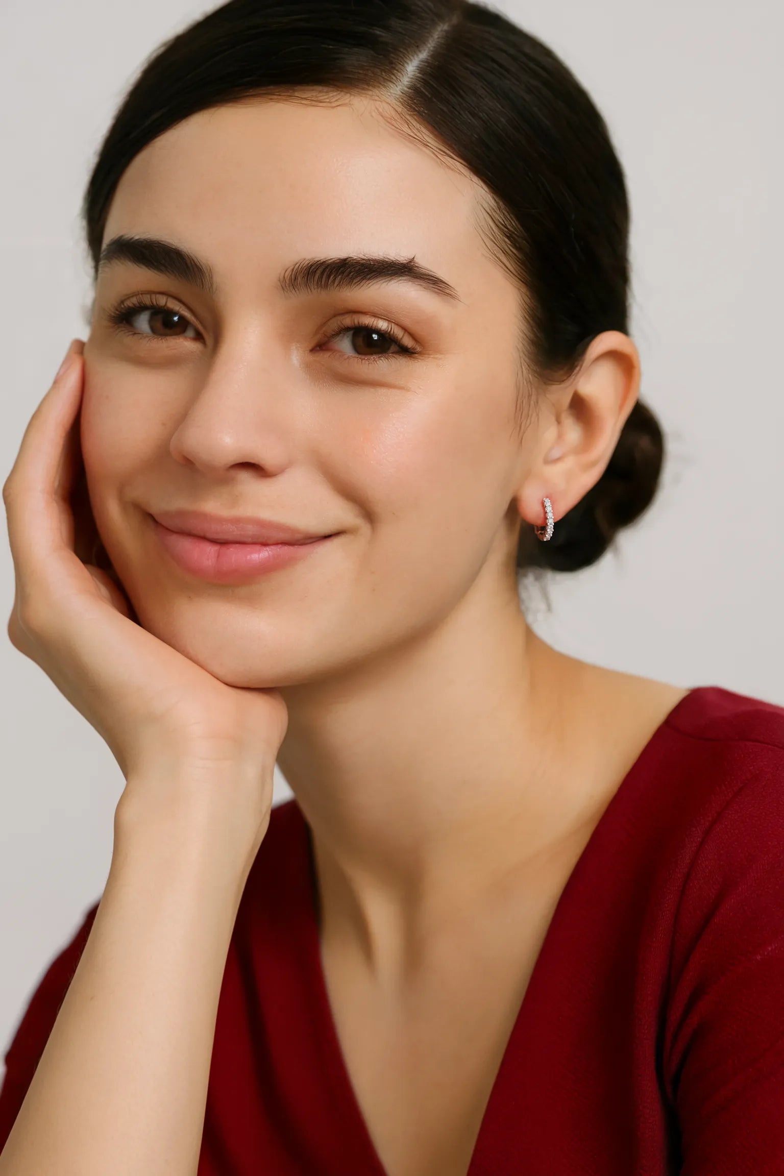 Pave Diamond Huggies