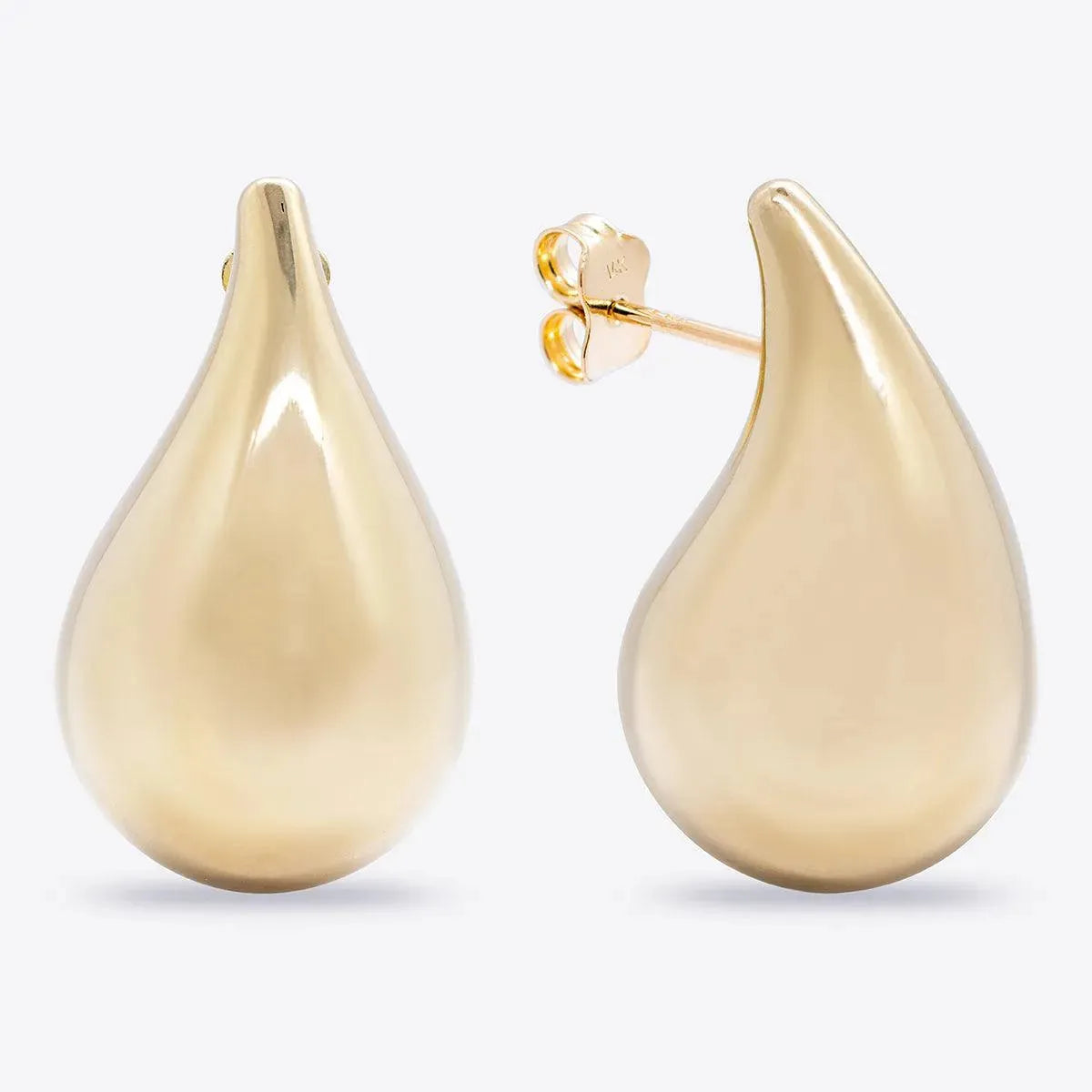 Jumbo 14kt Yellow Gold Rain Drop Earrings - With Olivia Grace