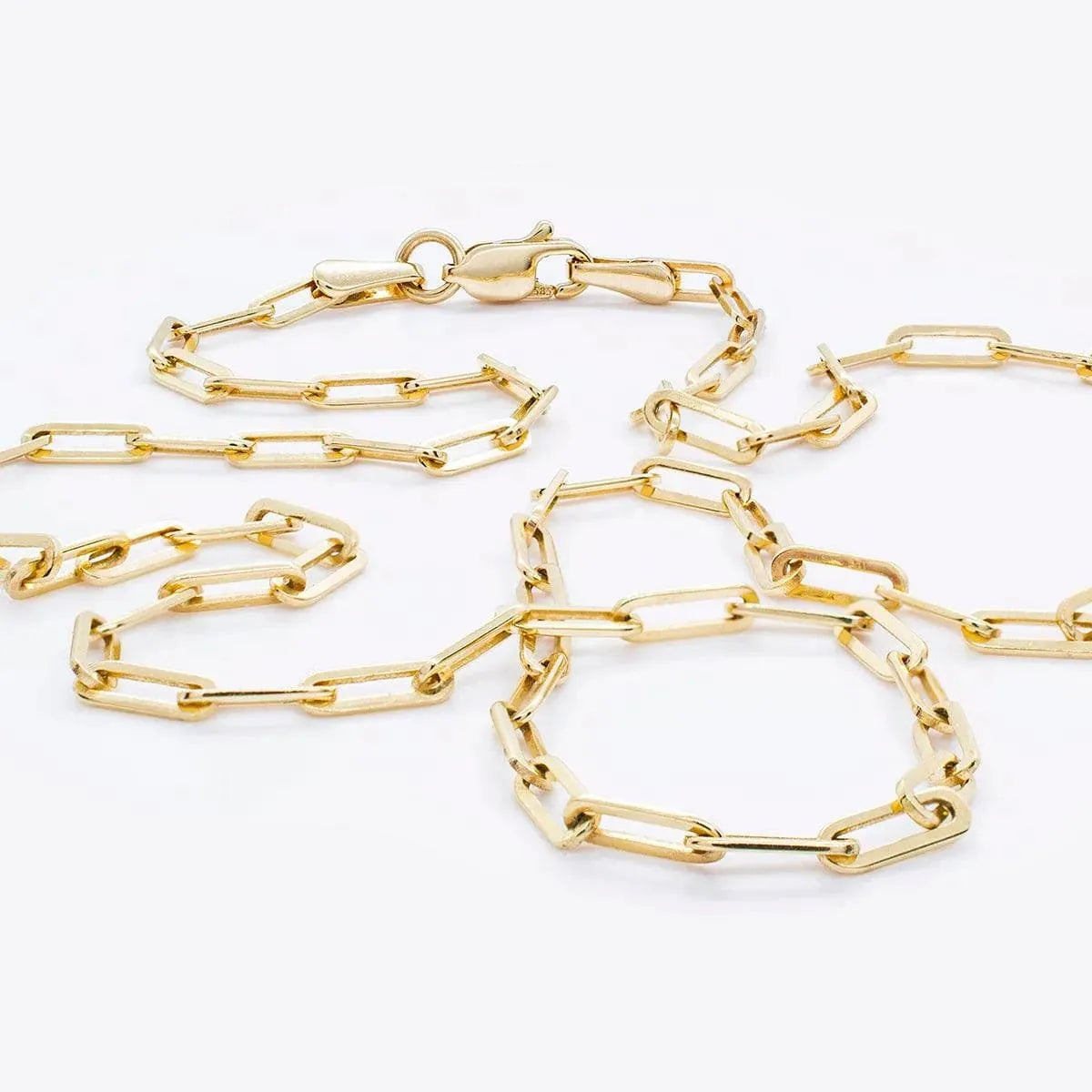 Small Paper Link Chain Necklace - With Olivia Grace