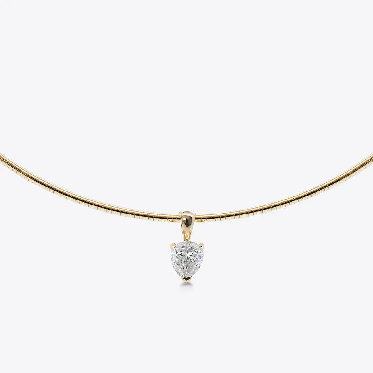 The Lila Necklace- Pear Diamond - With Olivia Grace
