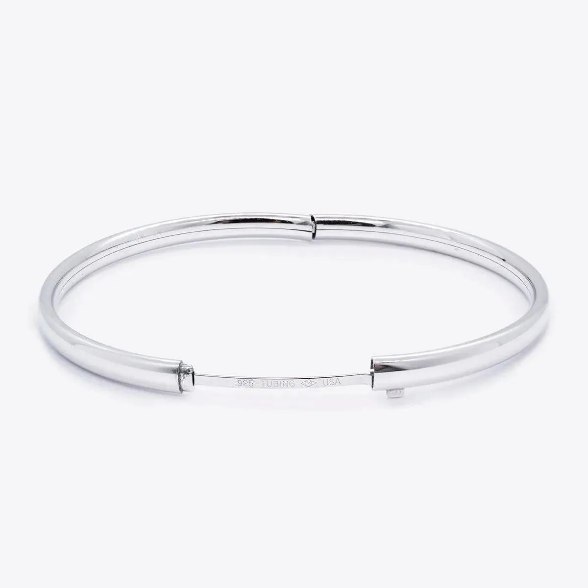 Simply Silver- Small Round Bangle - With Olivia Grace