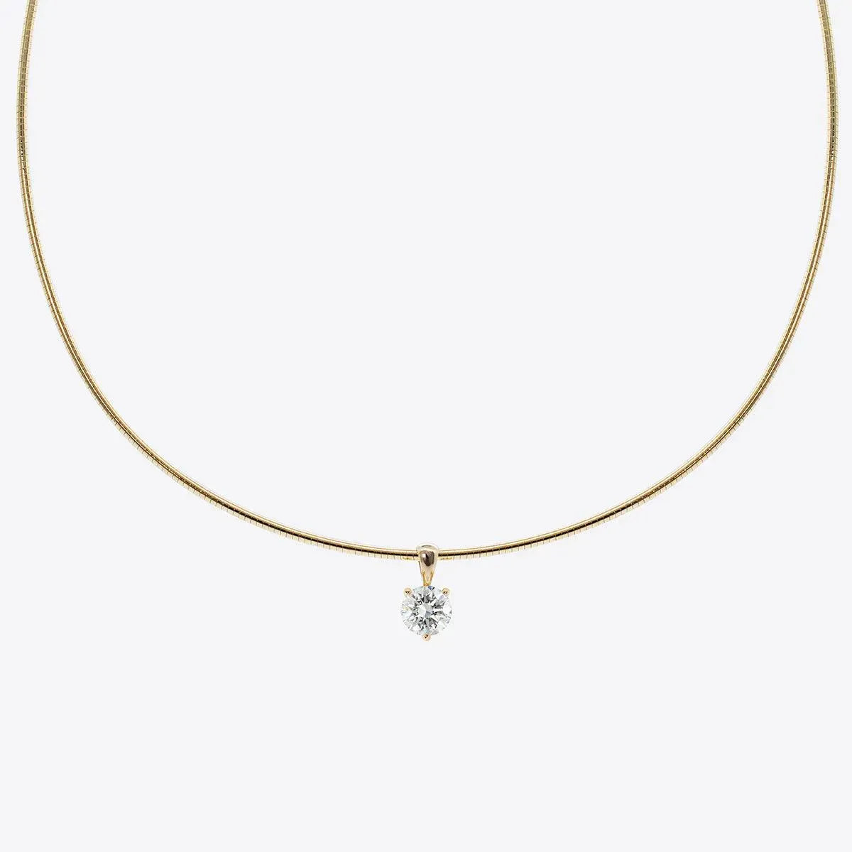 The Lila Necklace- Round Diamond - With Olivia Grace