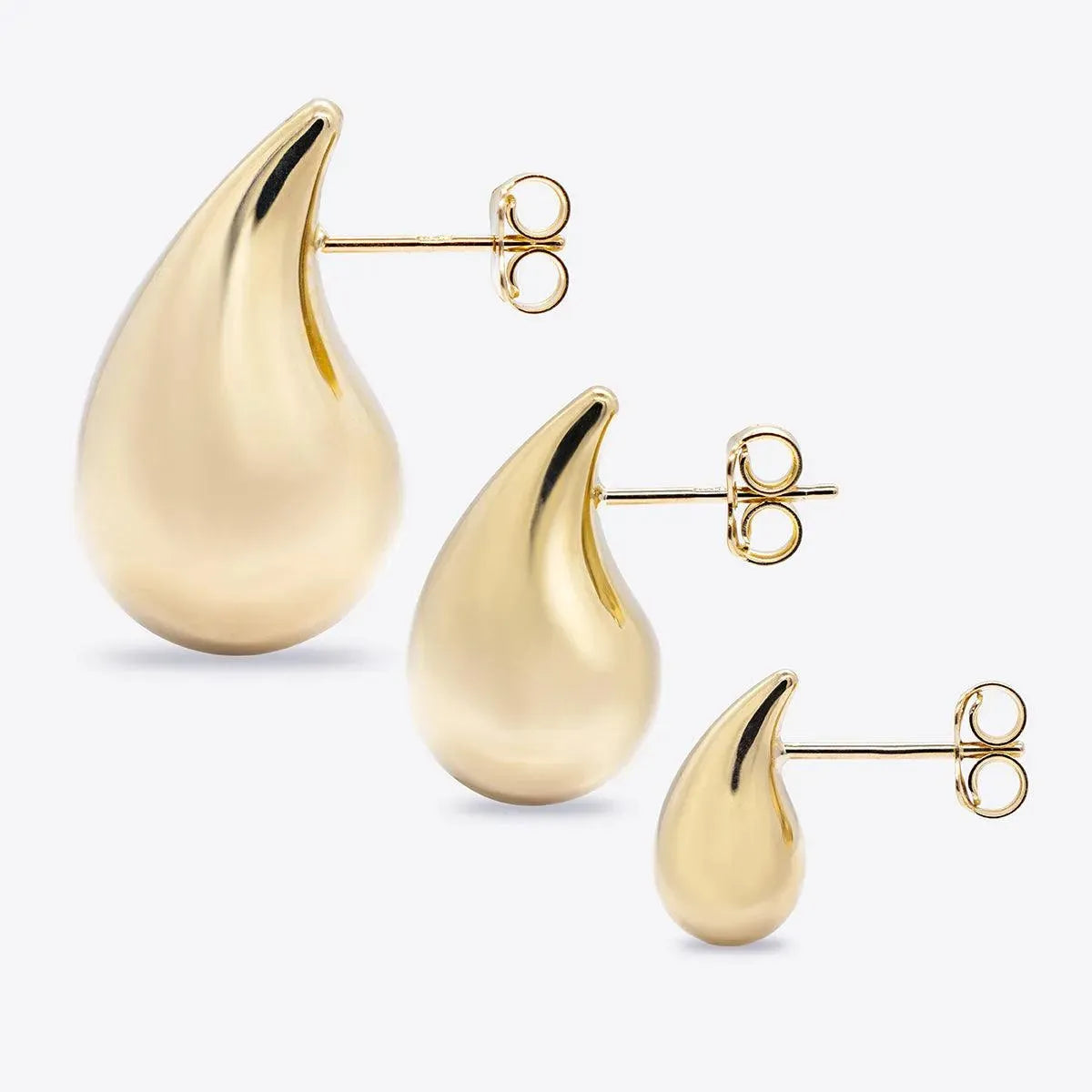 14kt Yellow Gold Rain Drop Earrings - With Olivia Grace