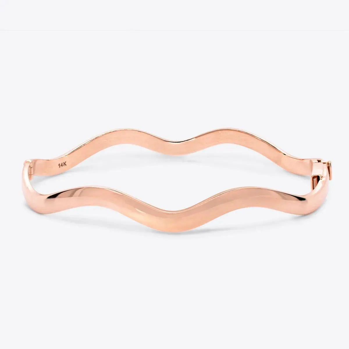 Gold Taylor Wave Bangle - With Olivia Grace