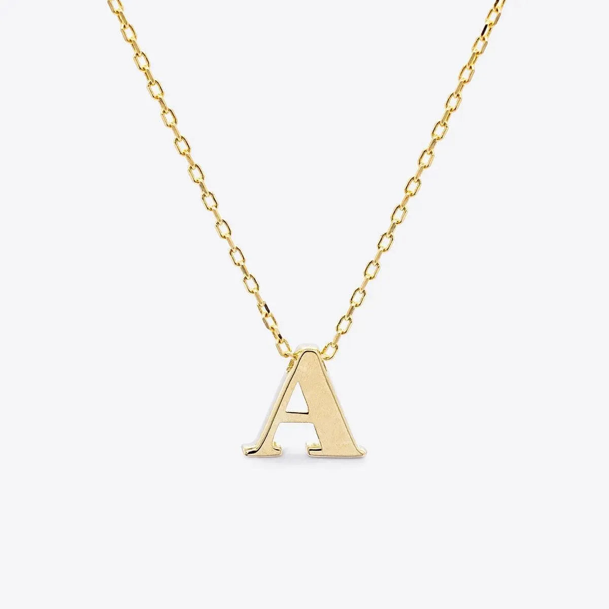 Gold Mini Initial Necklace - With Olivia Grace