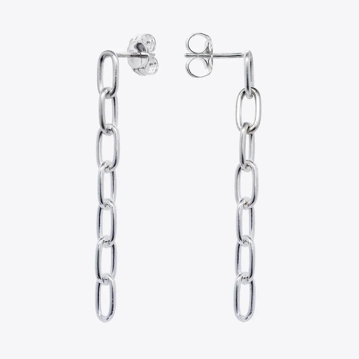 Simply Silver-Cable Chain Earrings - With Olivia Grace