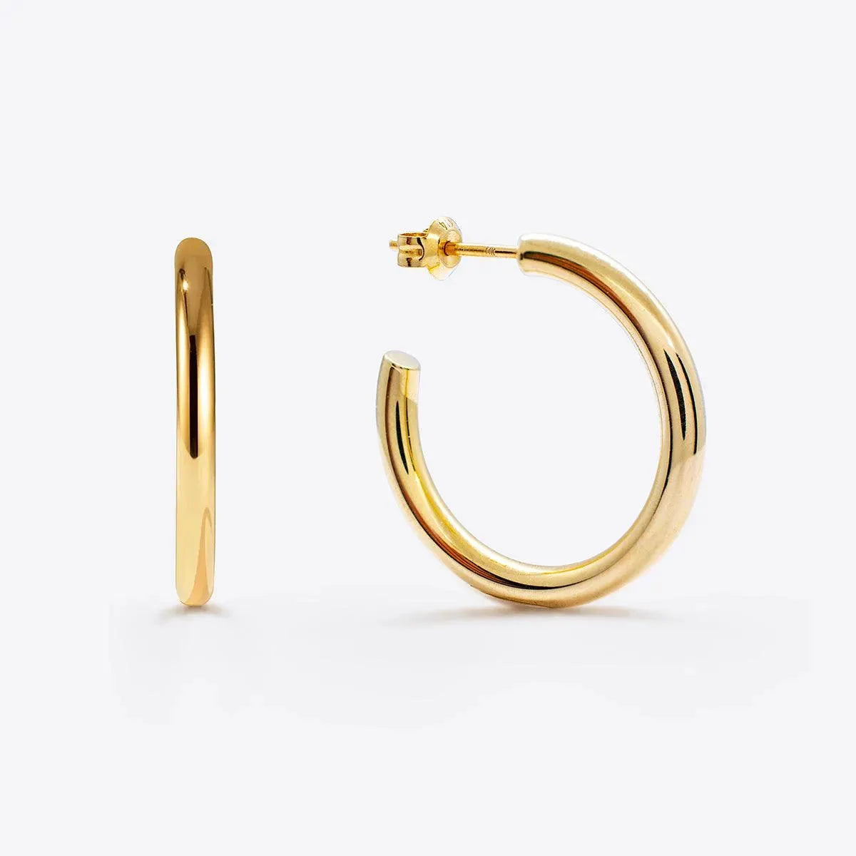 Small Gold Tube Hoops - With Olivia Grace - perfect piece to complement an initial necklace