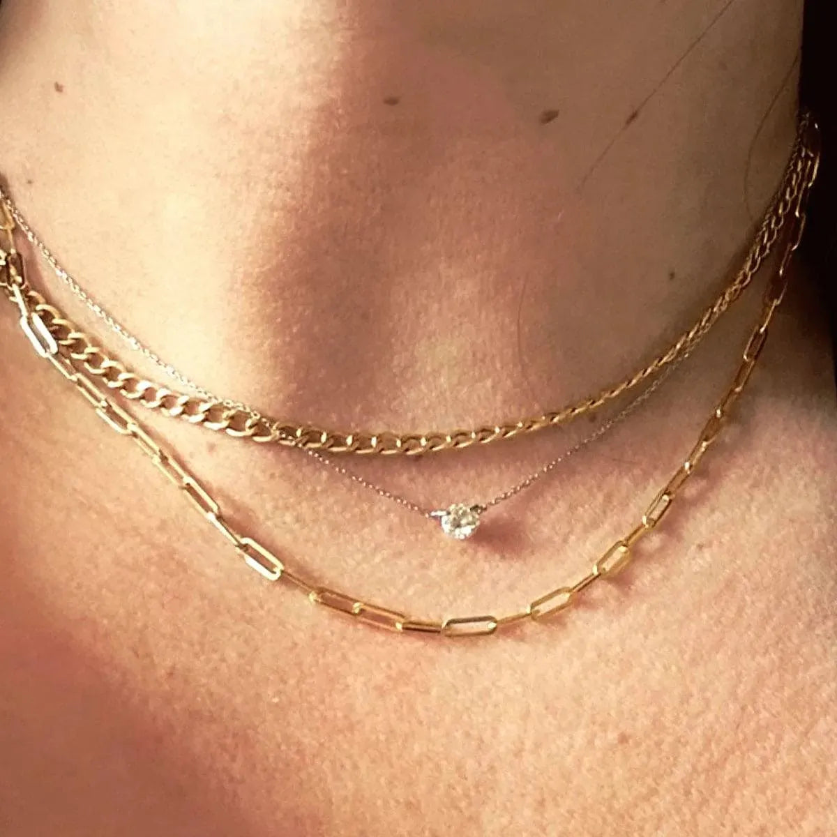 Small Paper Link Chain Necklace - With Olivia Grace