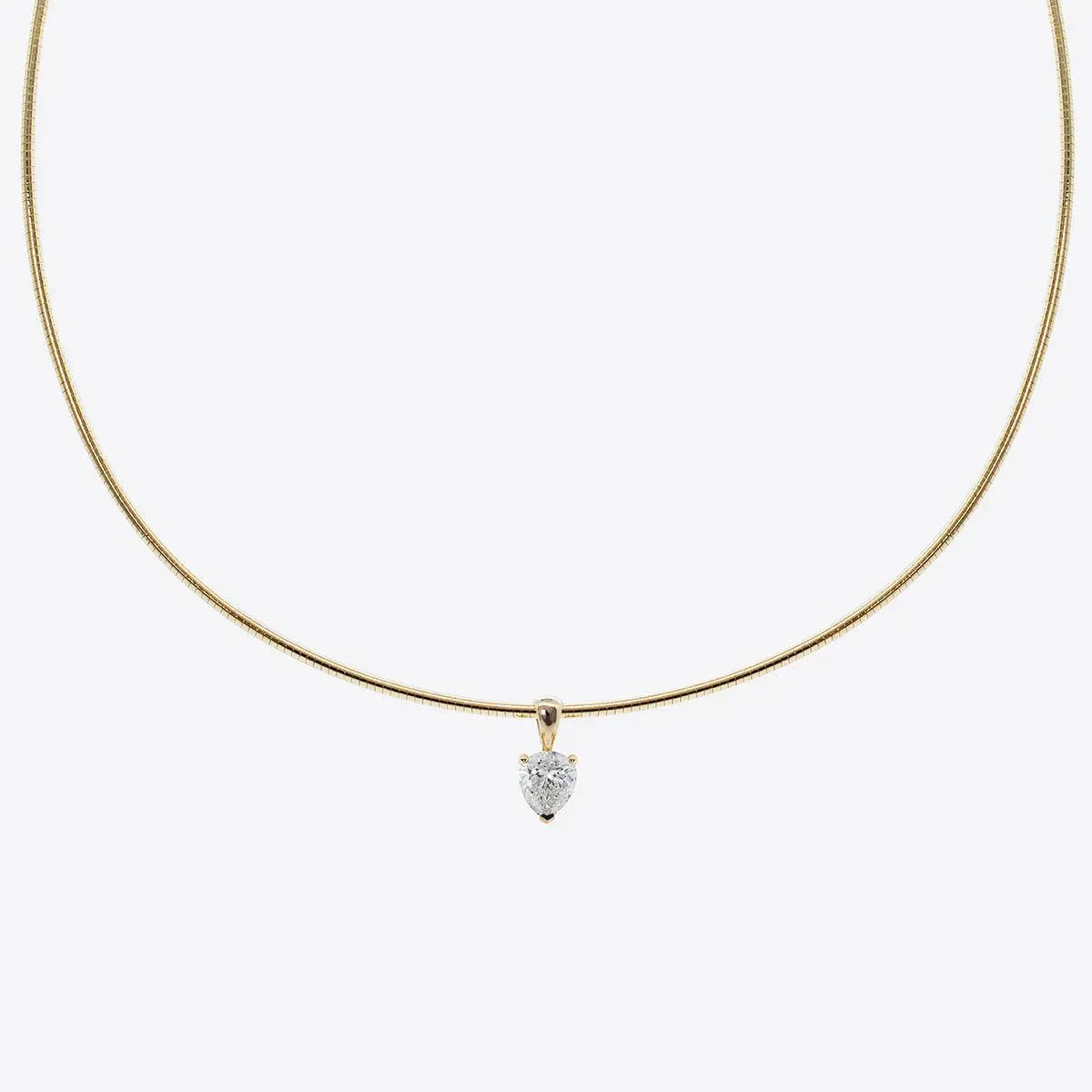 The Lila Necklace- Pear Diamond - With Olivia Grace