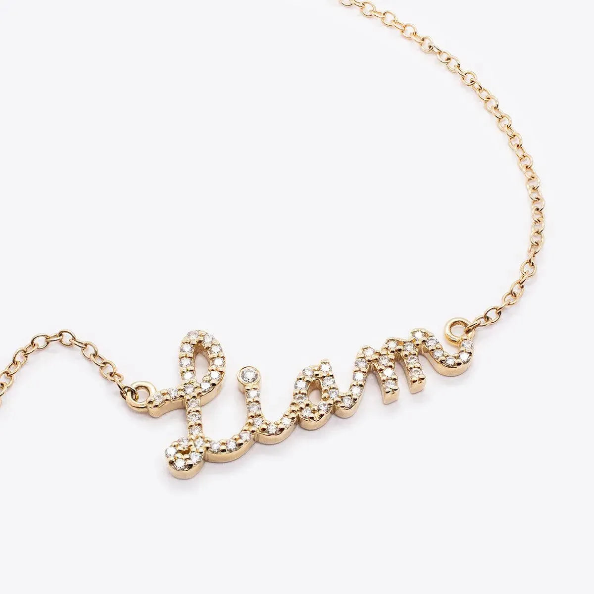 Personalized Diamond Script Name Necklace - With Olivia Grace