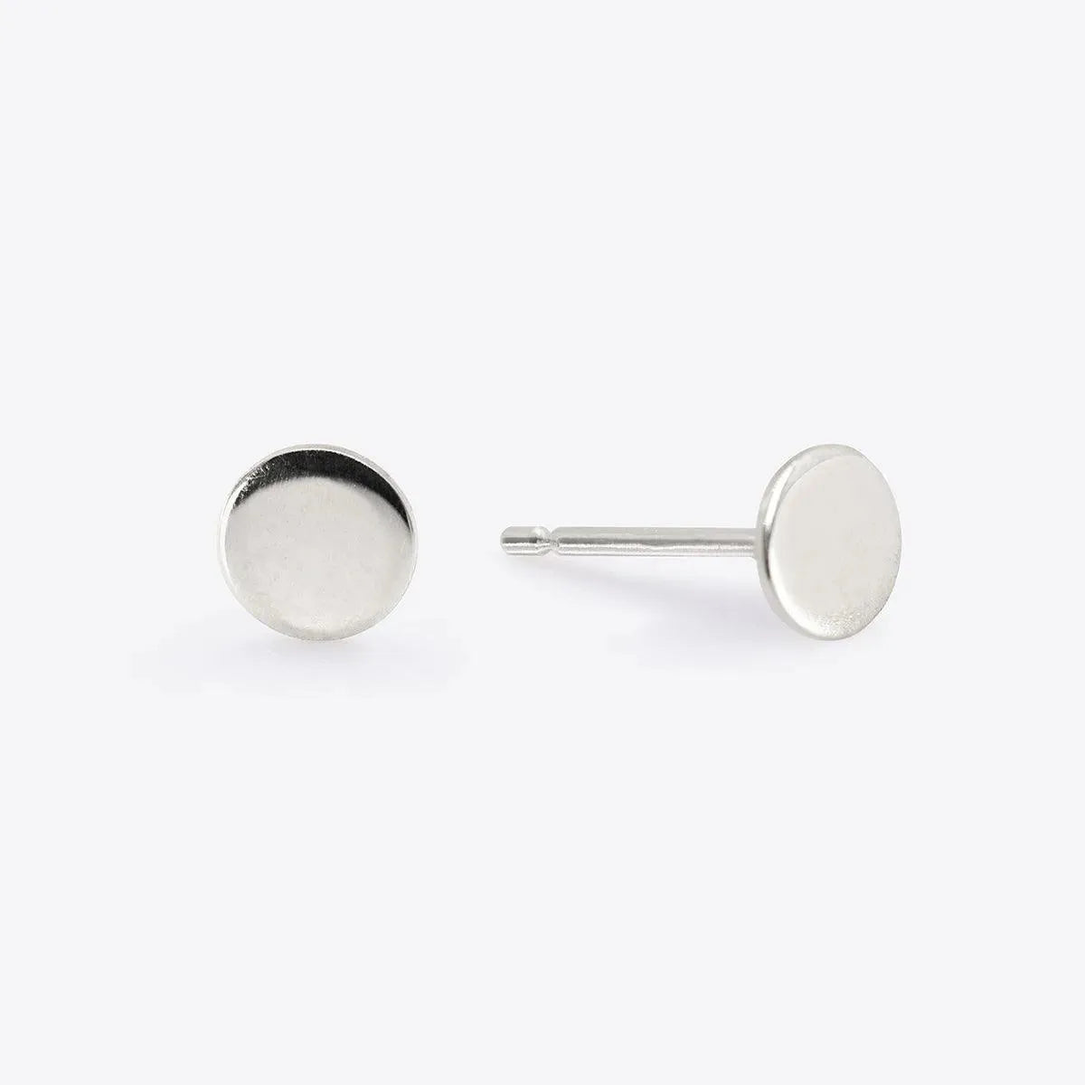 Round Gold Flat Studs - With Olivia Grace