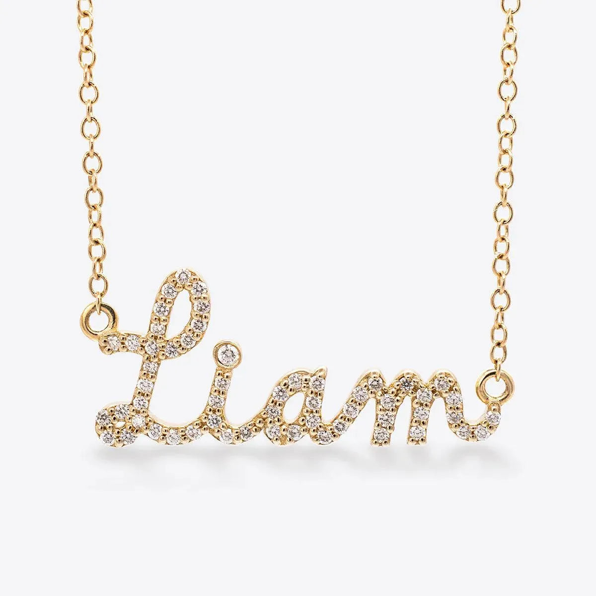 Personalized Diamond Script Name Necklace - With Olivia Grace