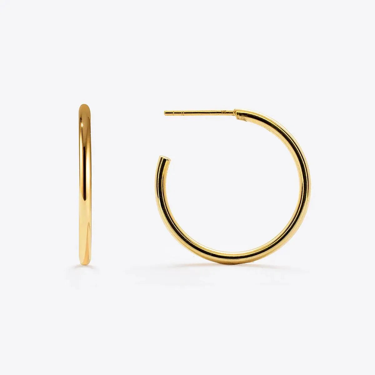 Extra Small Gold Tube Hoops - With Olivia Grace - perfect piece to complement an initial necklace