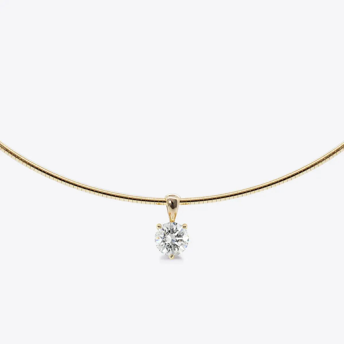 The Lila Necklace- Round Diamond - With Olivia Grace