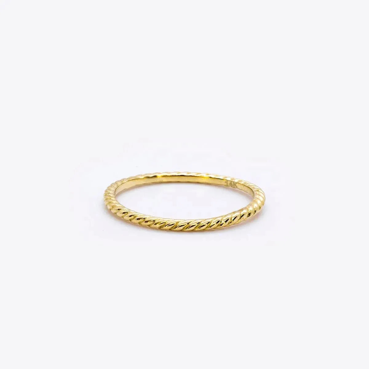 Thin Twisted Rope Stacker Ring - With Olivia Grace
