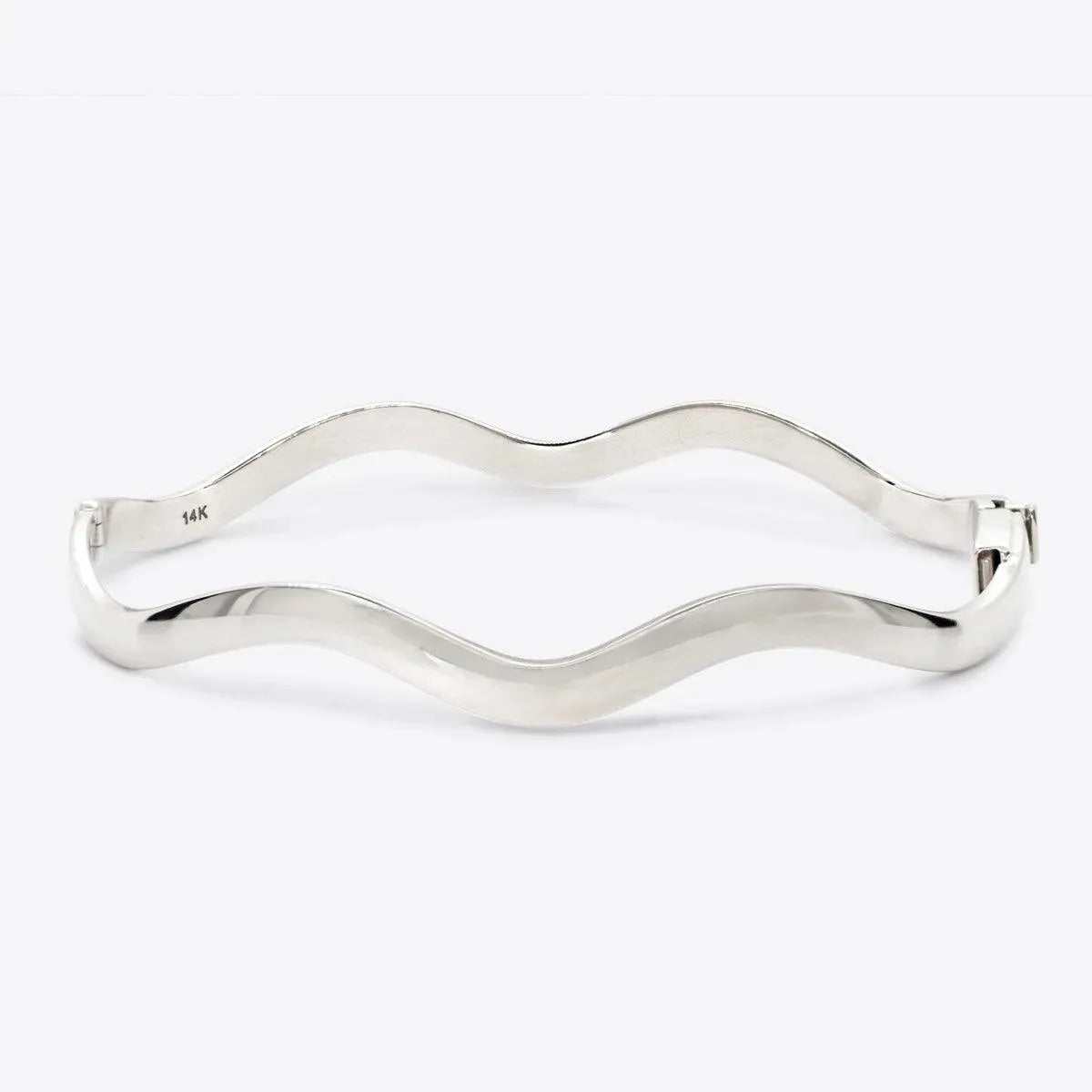 Gold Taylor Wave Bangle - With Olivia Grace