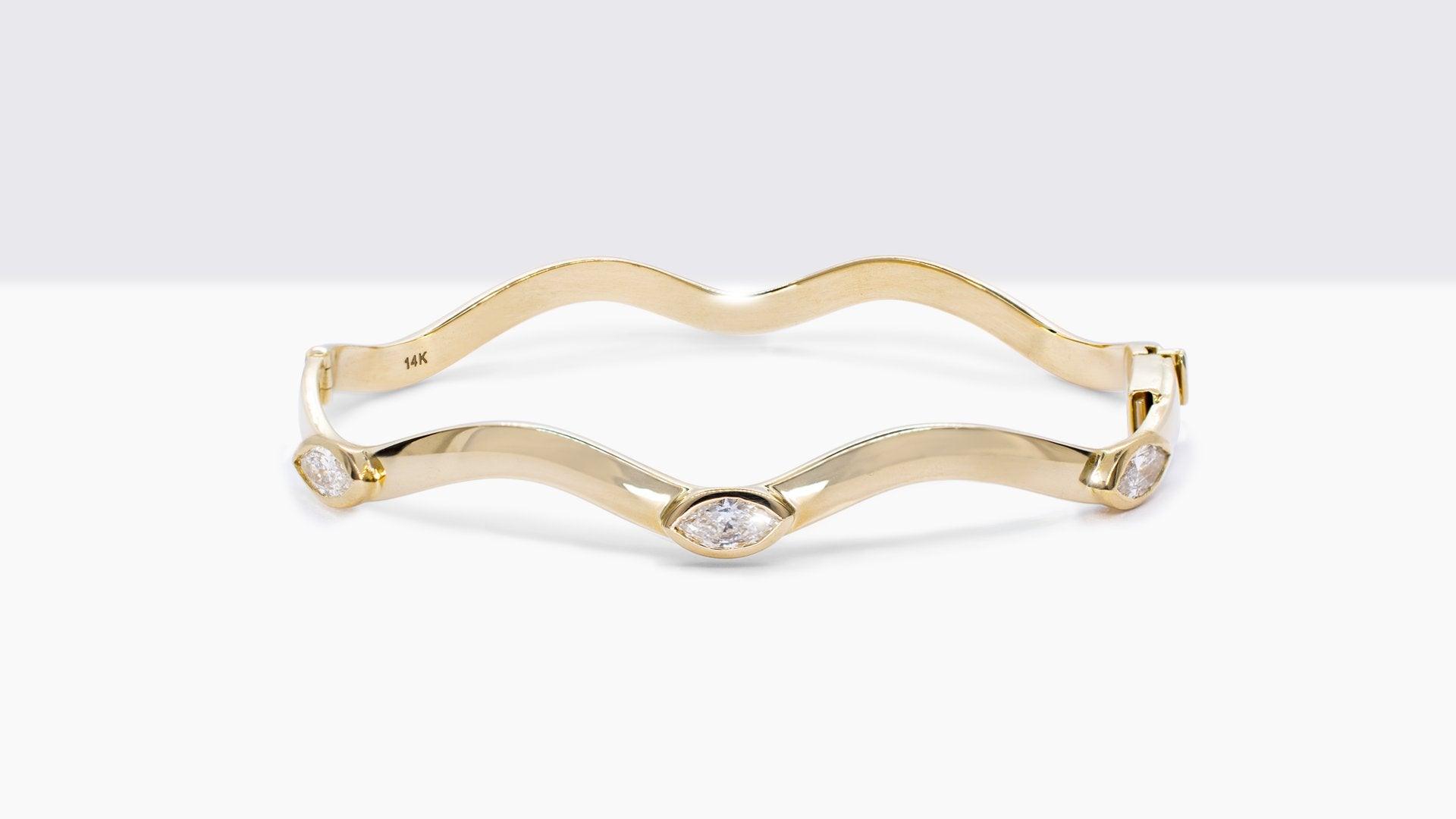 Taylor Wave Bangle - With Olivia Grace