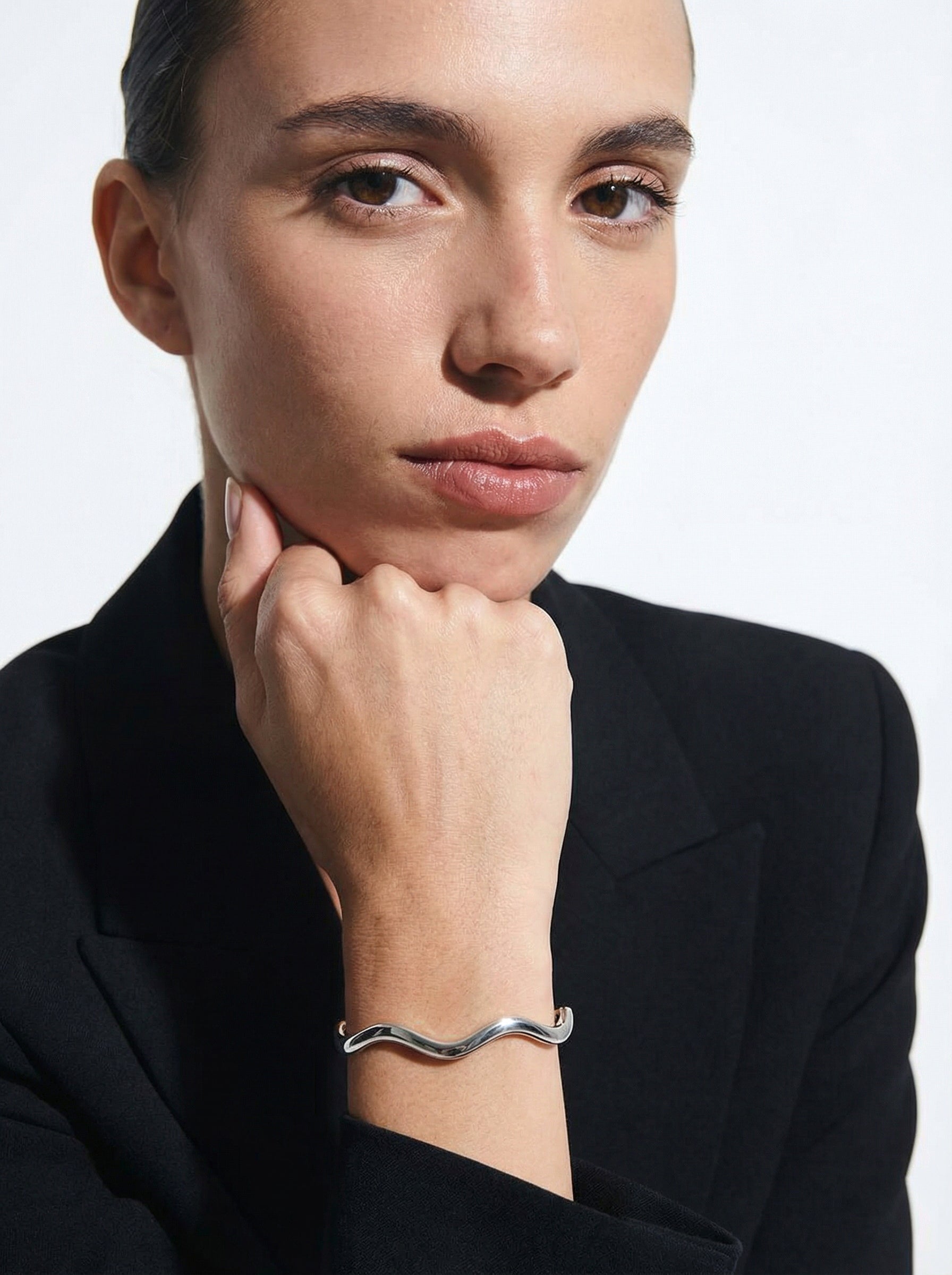 Sterling Silver Taylor Wave Bangle