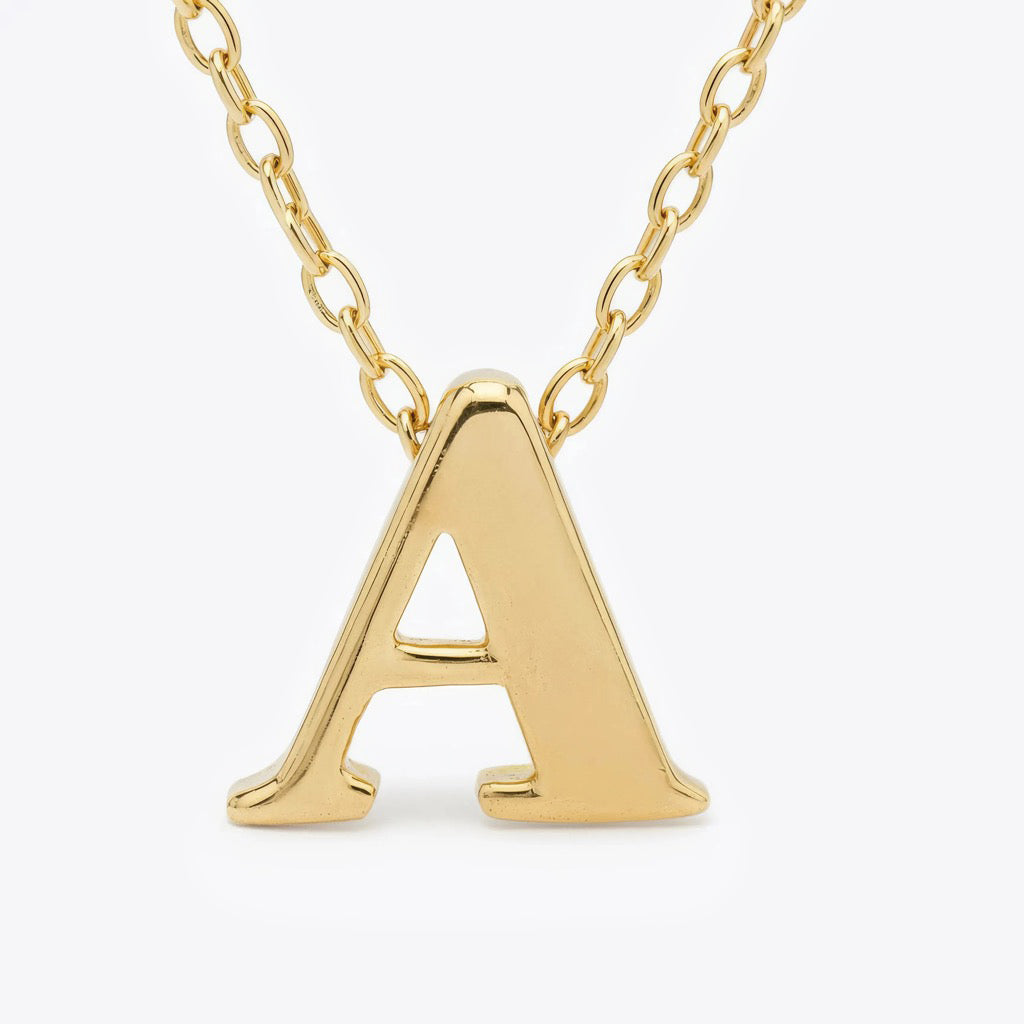 14K Gold Mini Initial Necklace