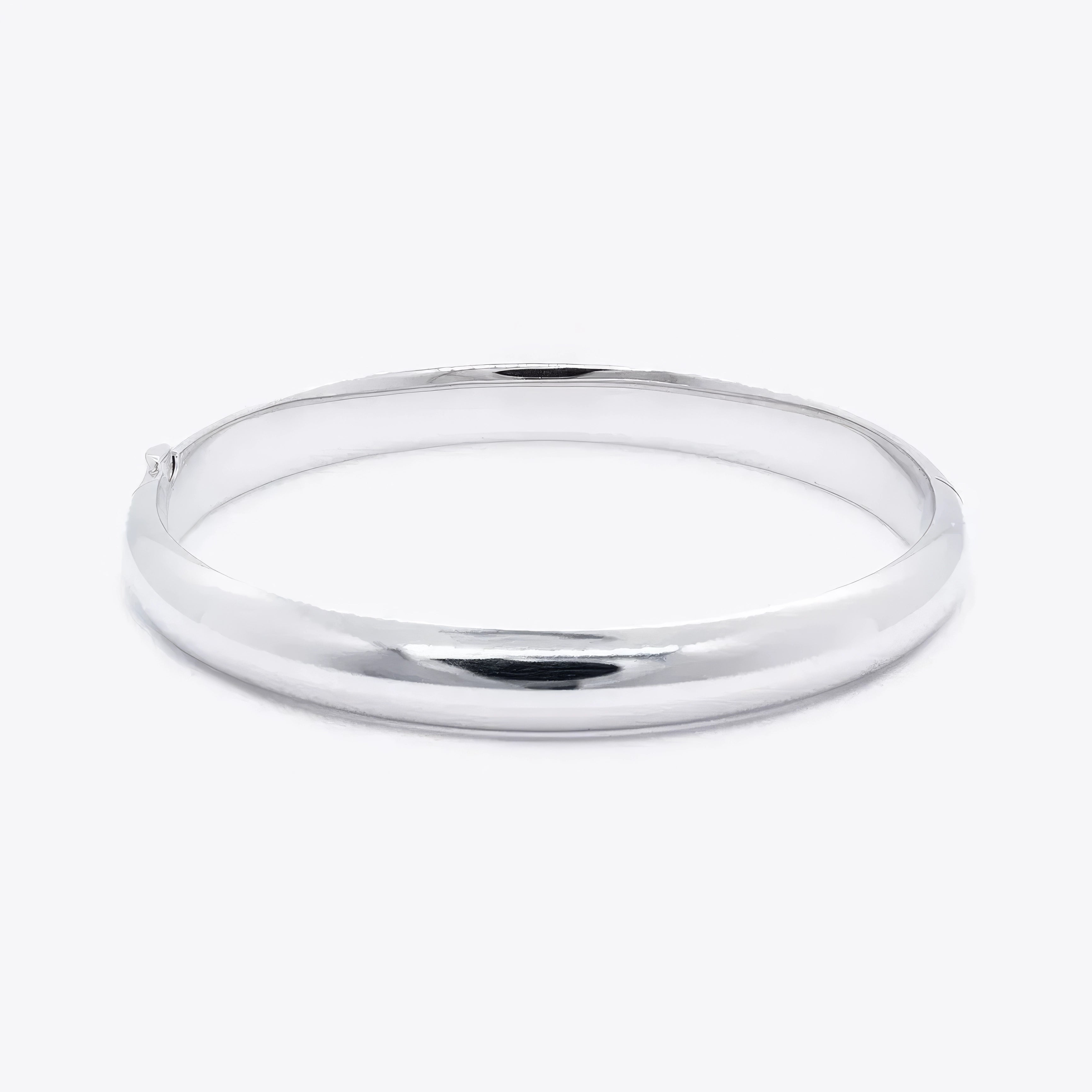 Simply Silver- Large Round Bangle