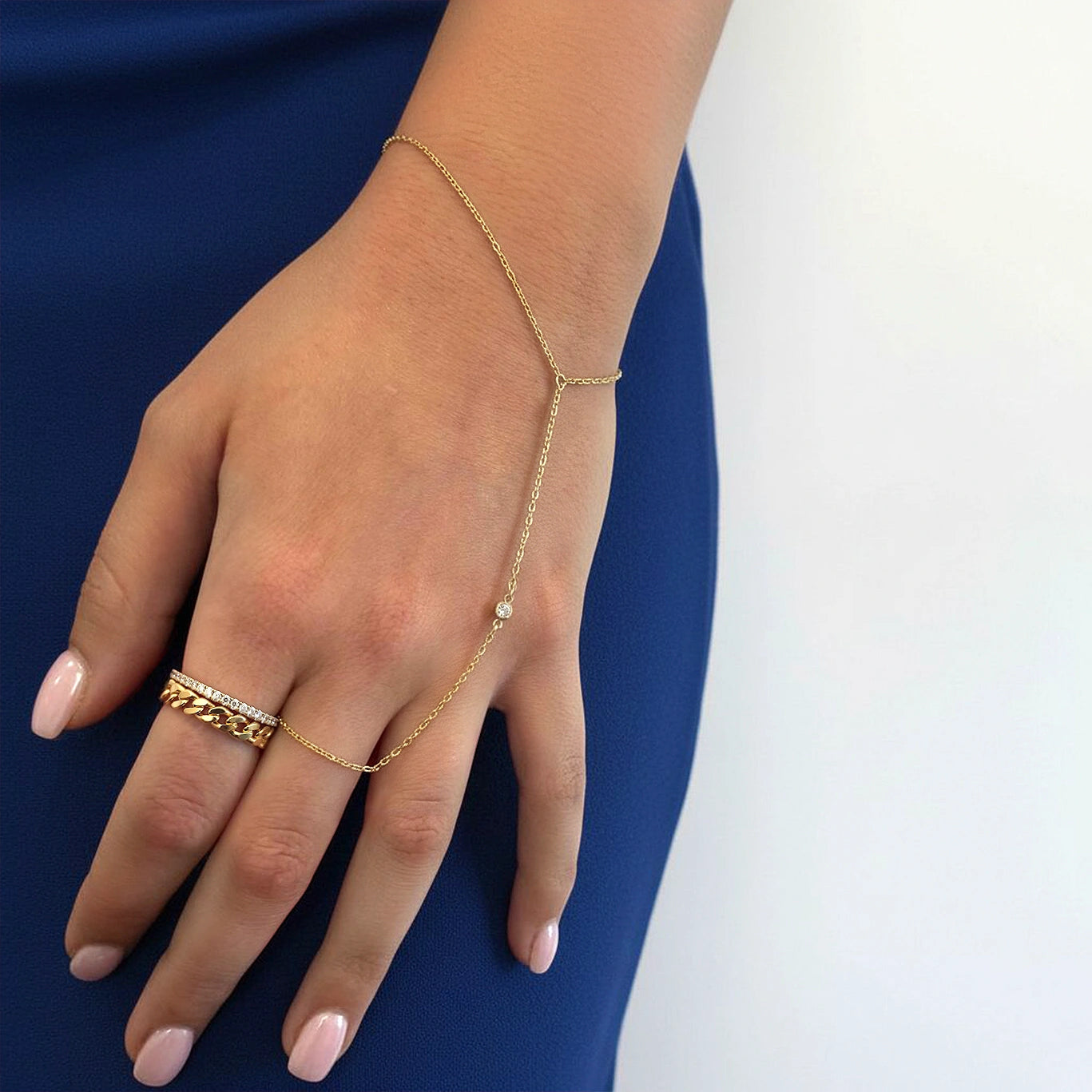 Diamond Hand Chain Bracelet