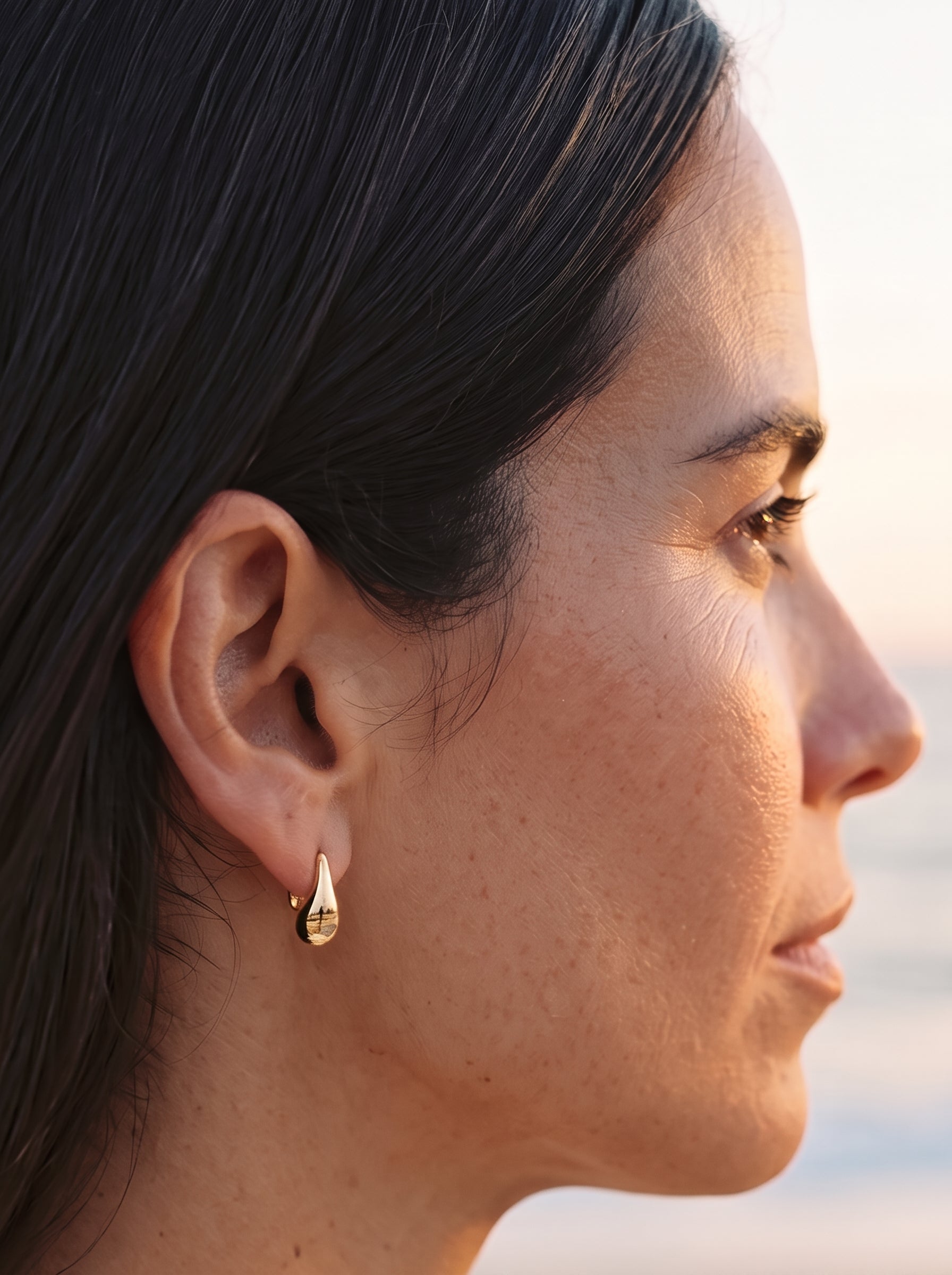 14kt Yellow Gold Rain Drop Earrings
