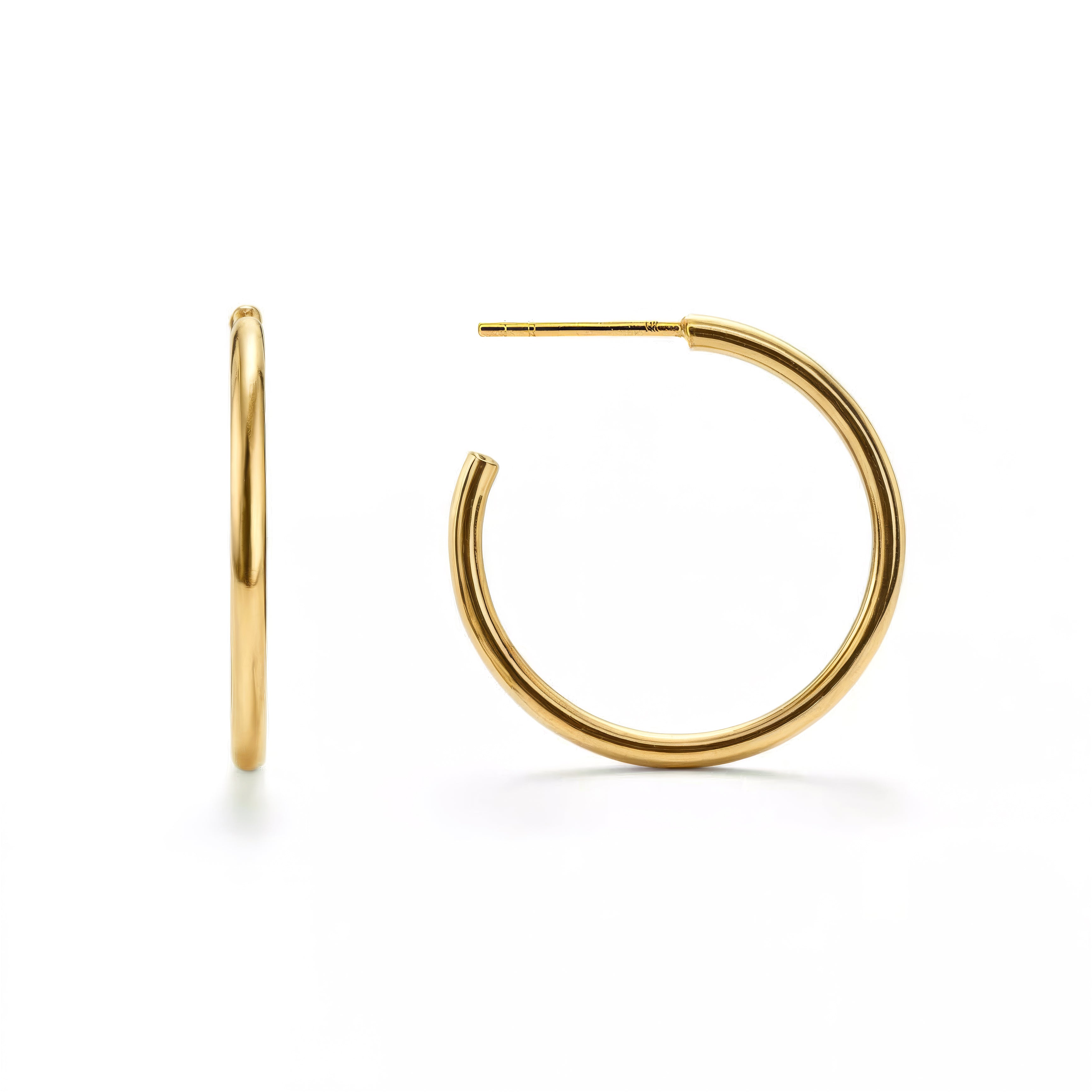 Small Gold Tube Hoops