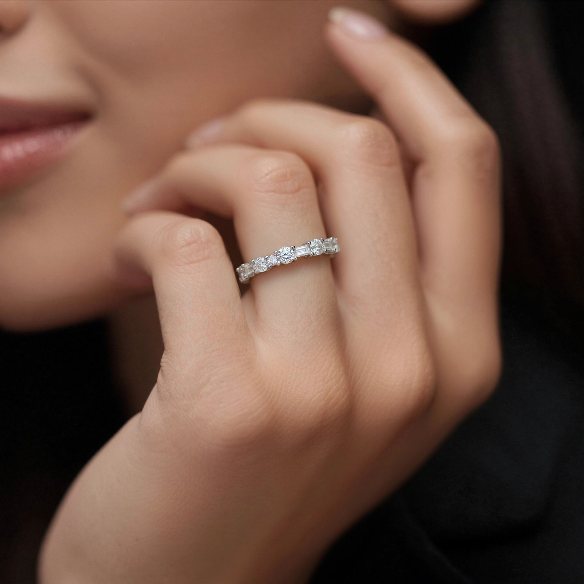 Olivia's 3 Carat Mixed Shape Natural Diamond Eternity Band