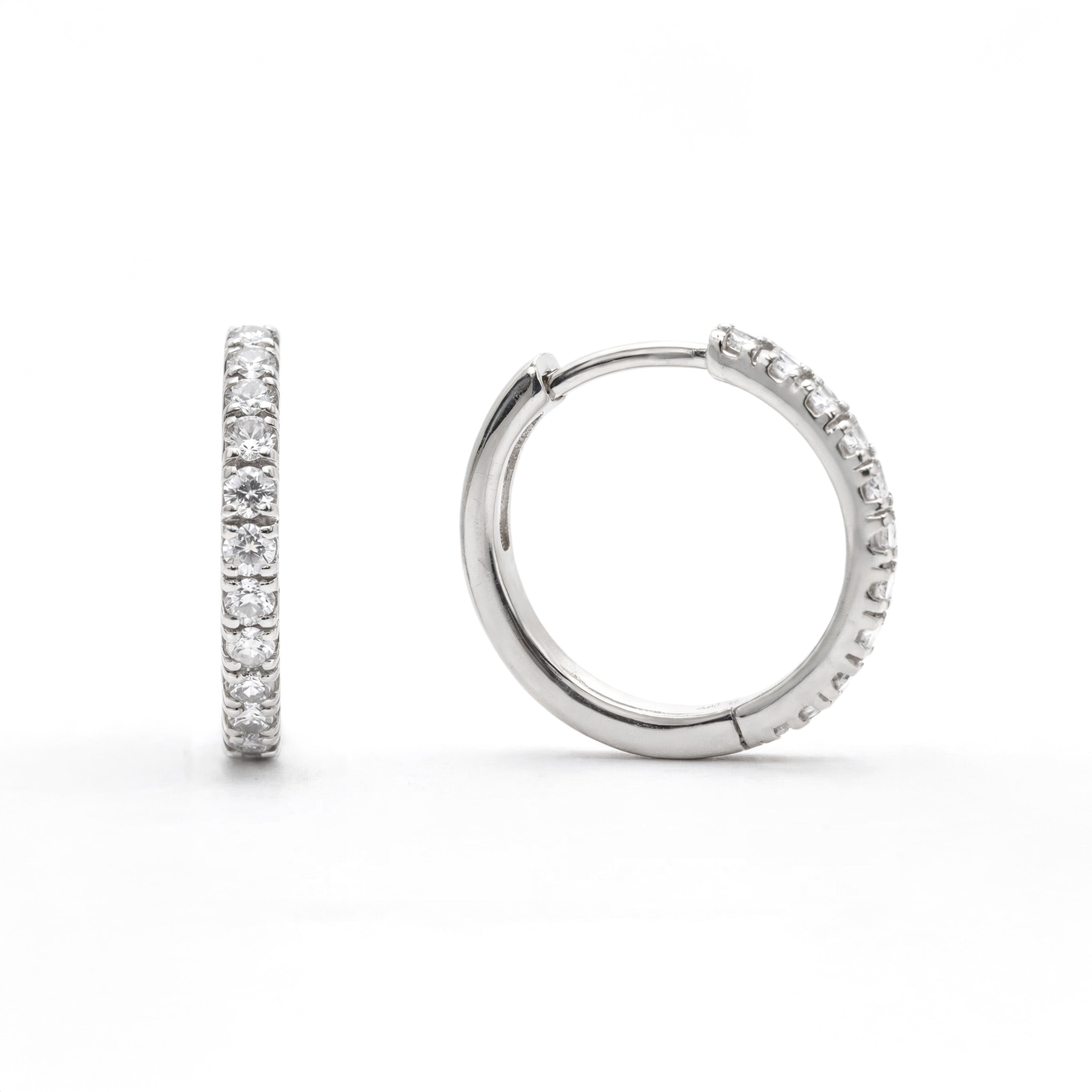 Pave Diamond Huggies