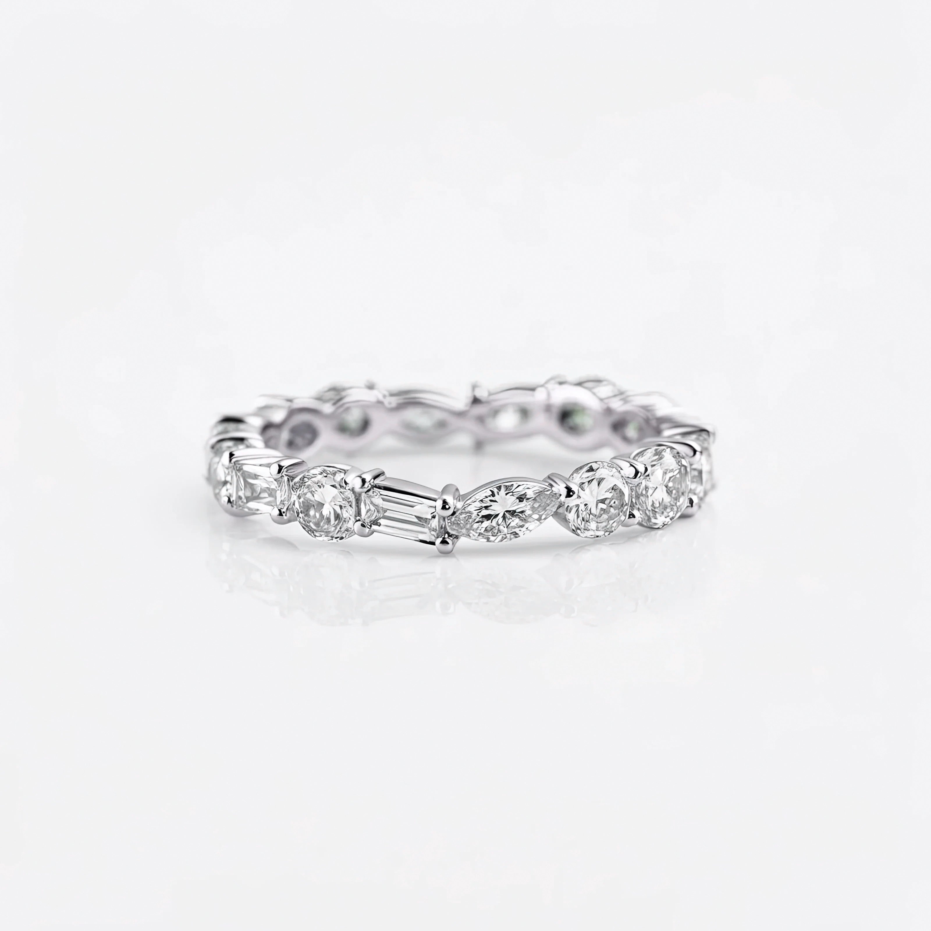 Olivia's 3 Carat Mixed Shape Natural Diamond Eternity Band