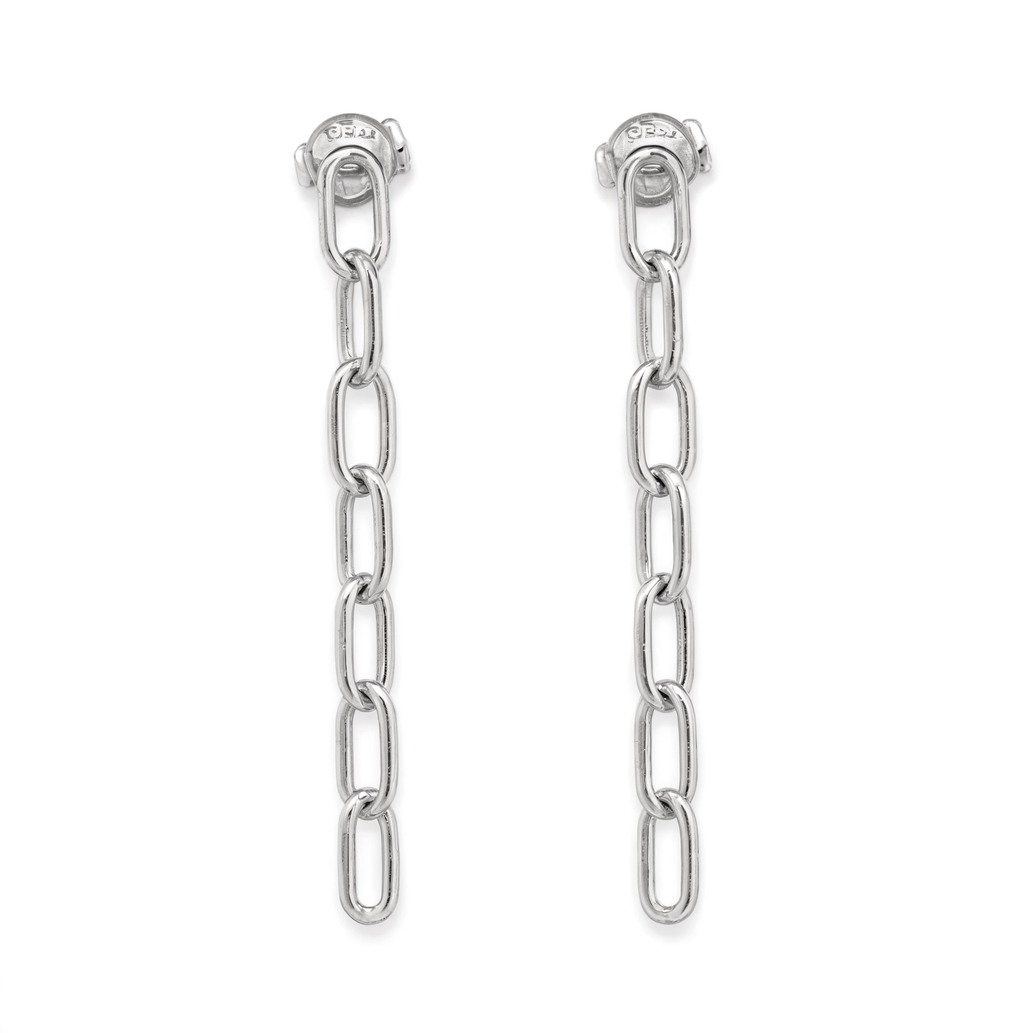 Simply Silver-Cable Chain Earrings