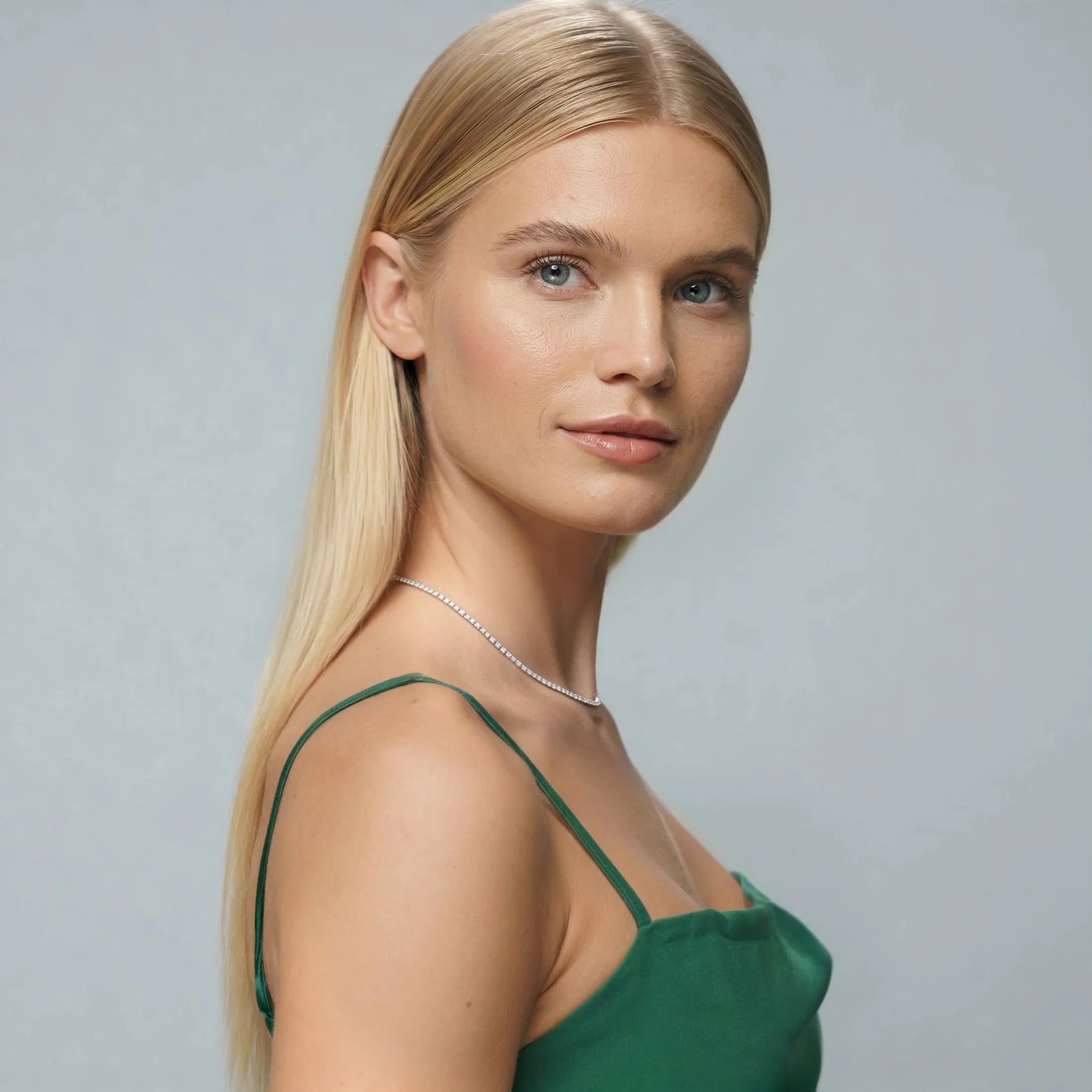 Classic Diamond Tennis Necklace