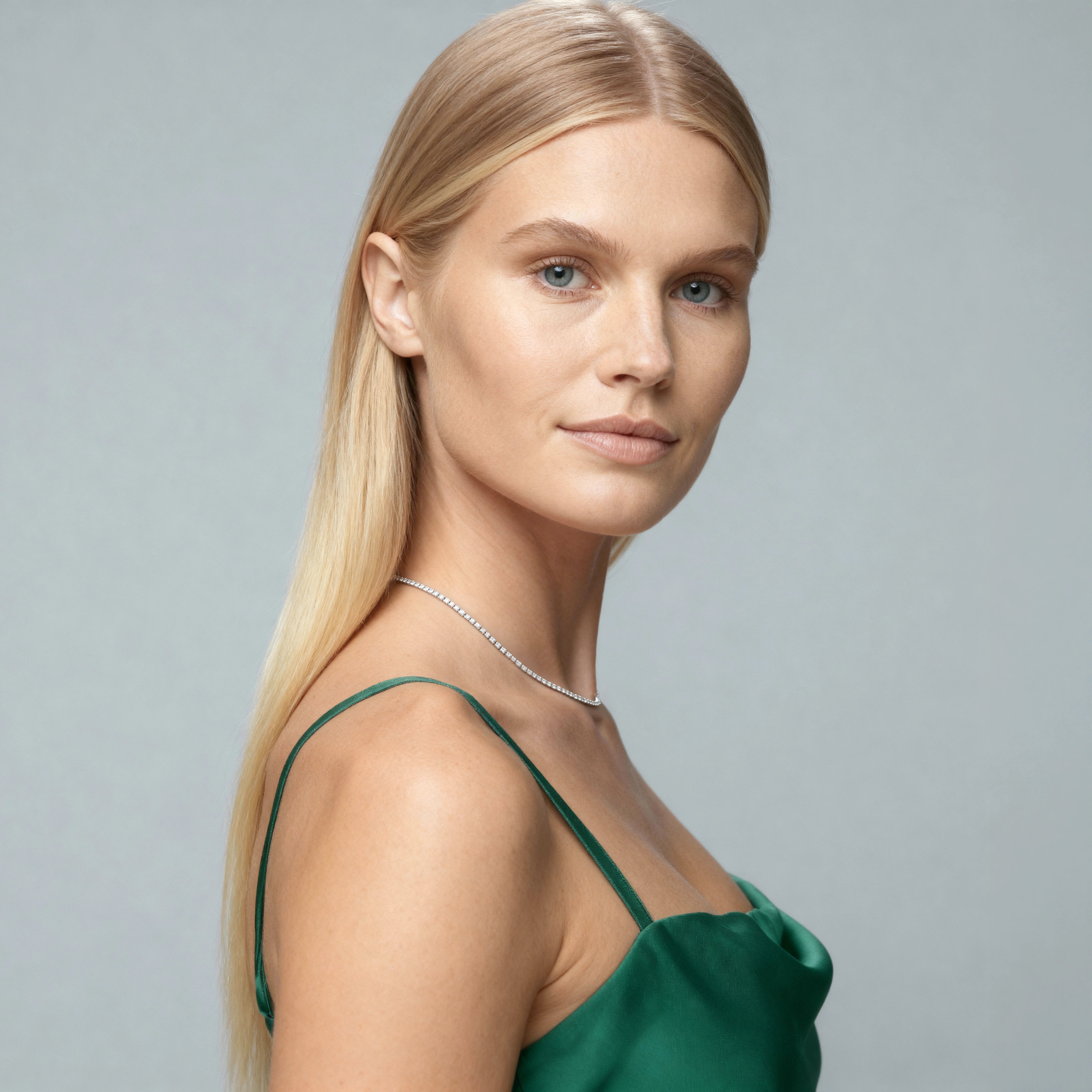 Classic Diamond Tennis Necklace