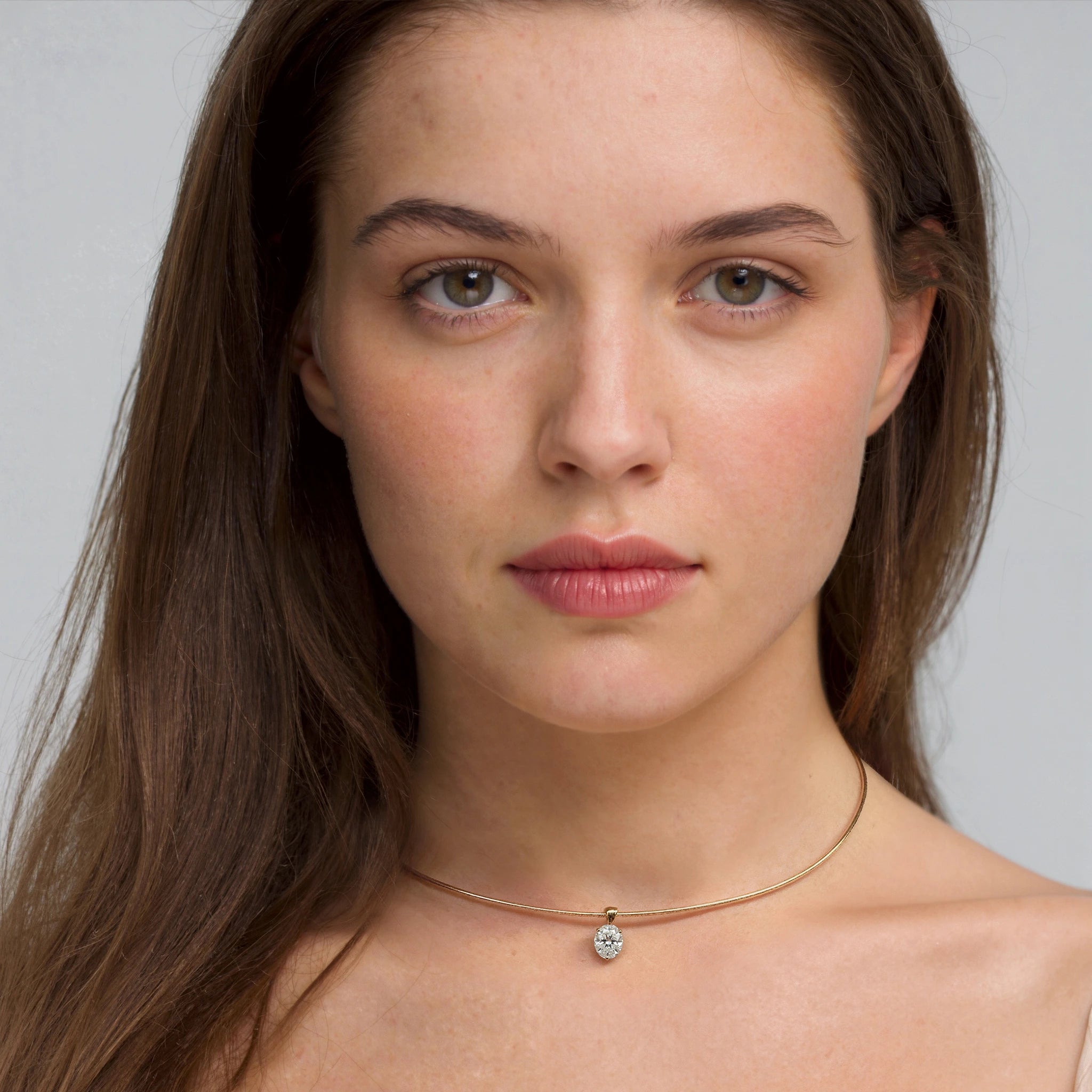 The Lila- Oval Diamond Pendant