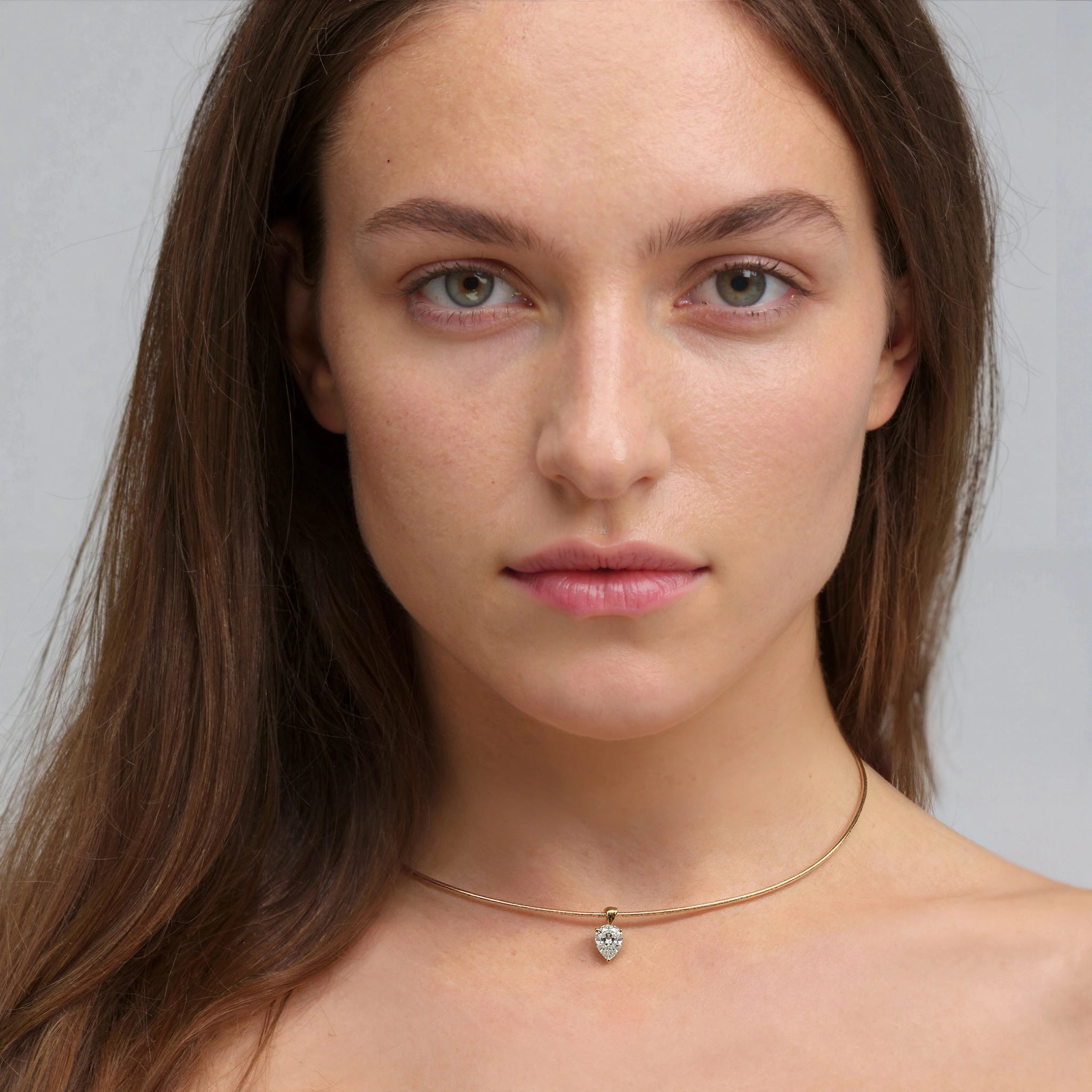 The Lila- Pear Diamond Pendant