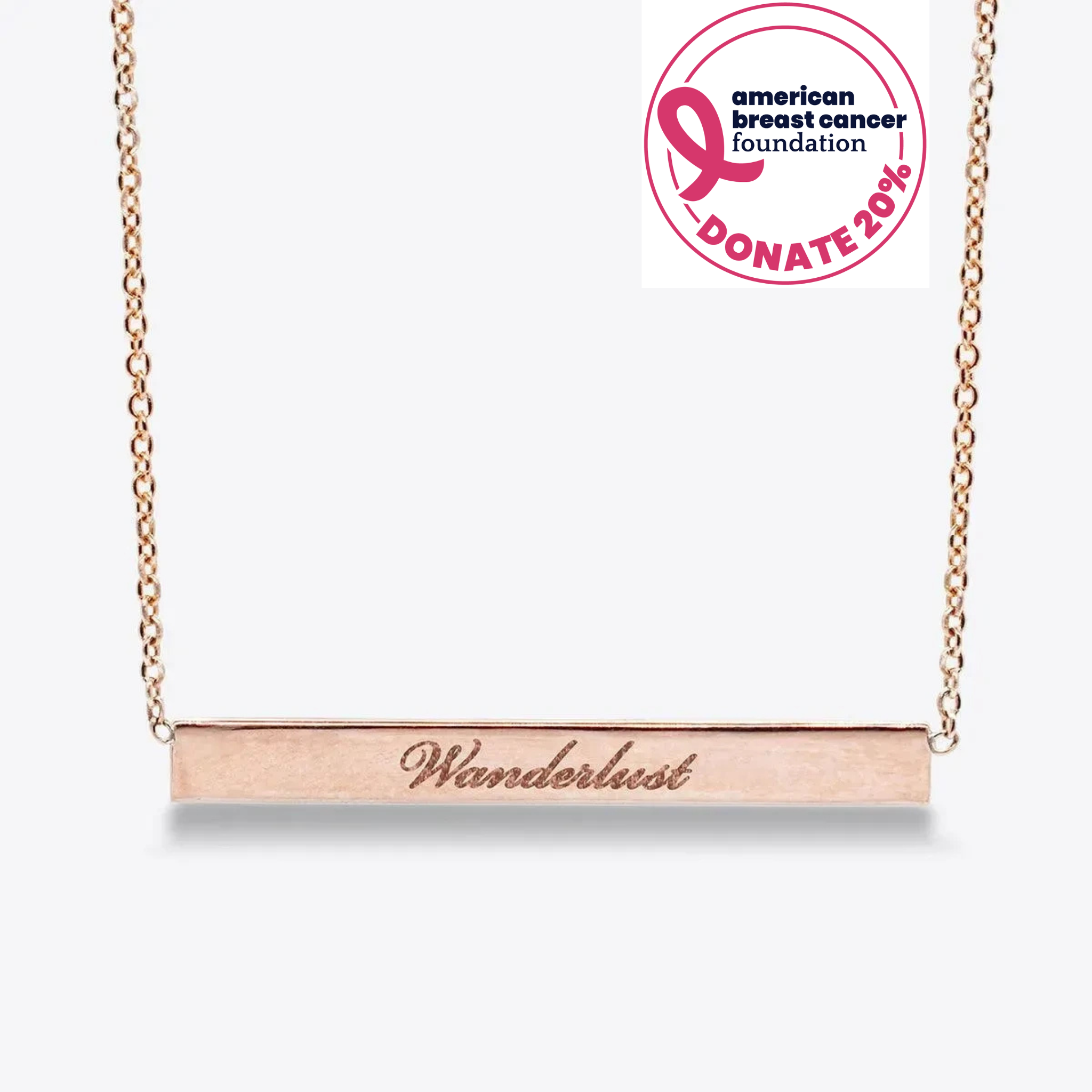 Engravable Horizontal Pendant Necklace
