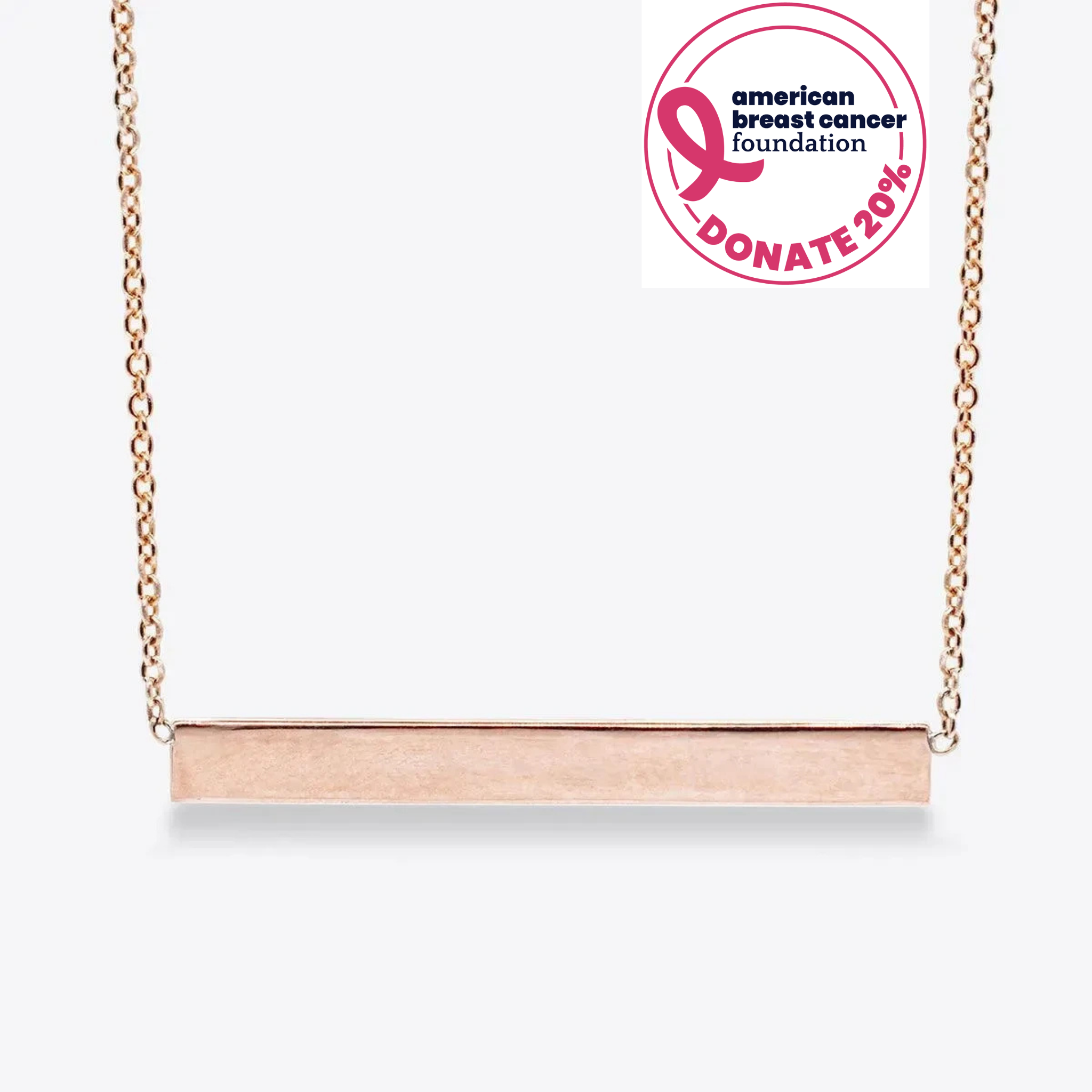 Engravable Horizontal Pendant Necklace