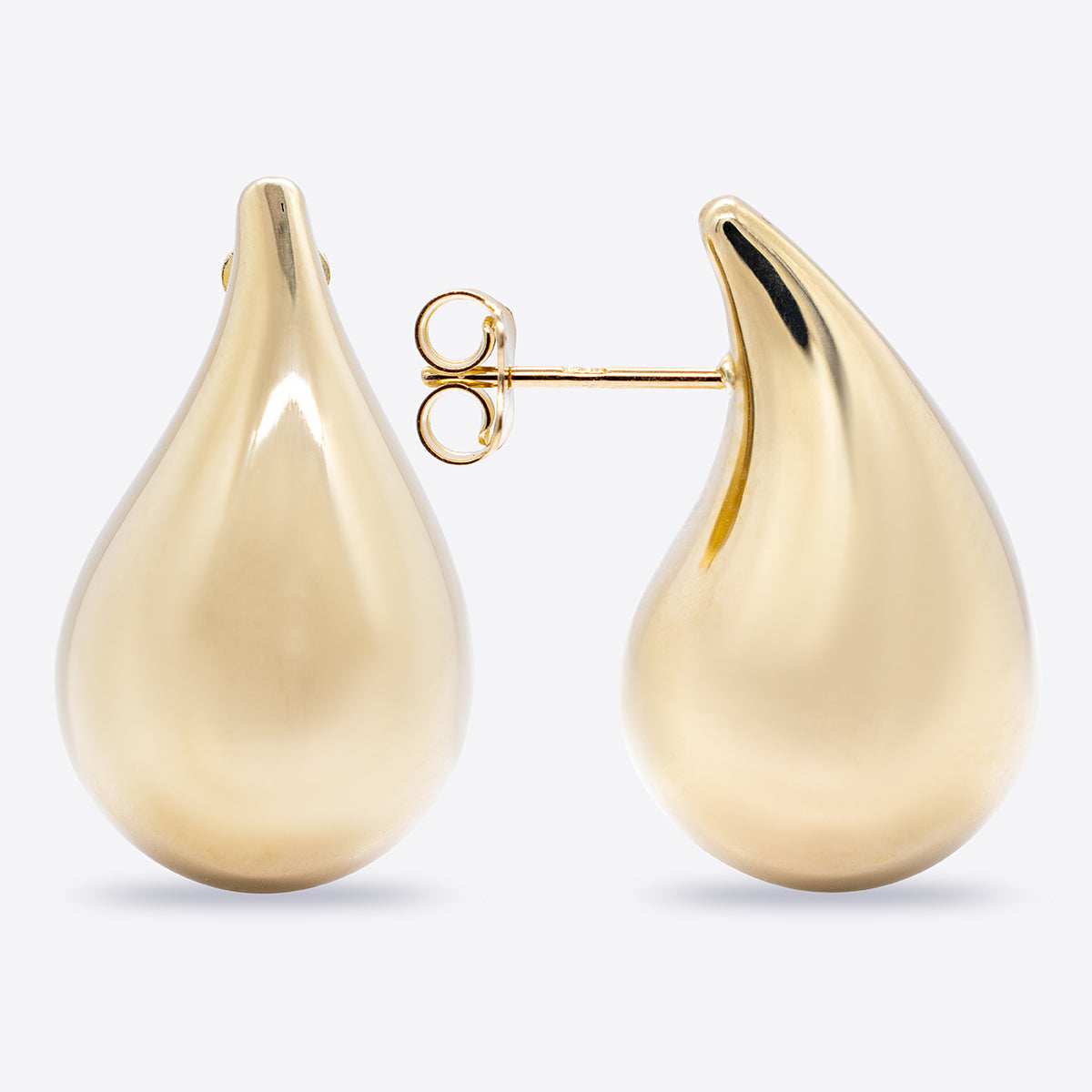 Jumbo 14kt Yellow Gold Rain Drop Earrings