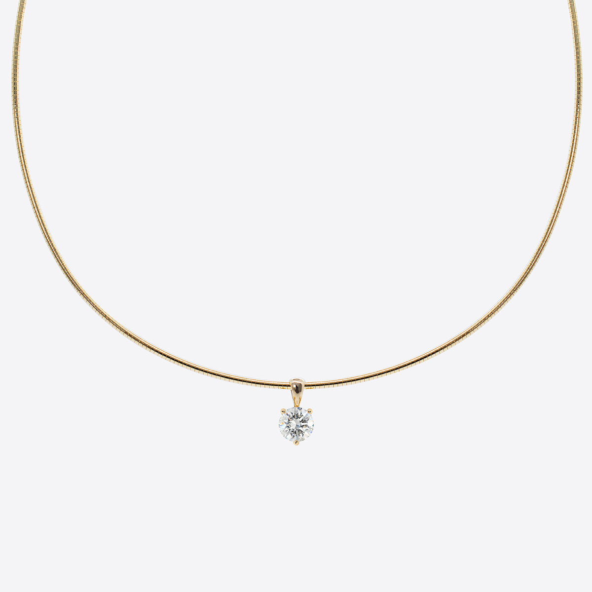 The Lila Necklace- Round Diamond