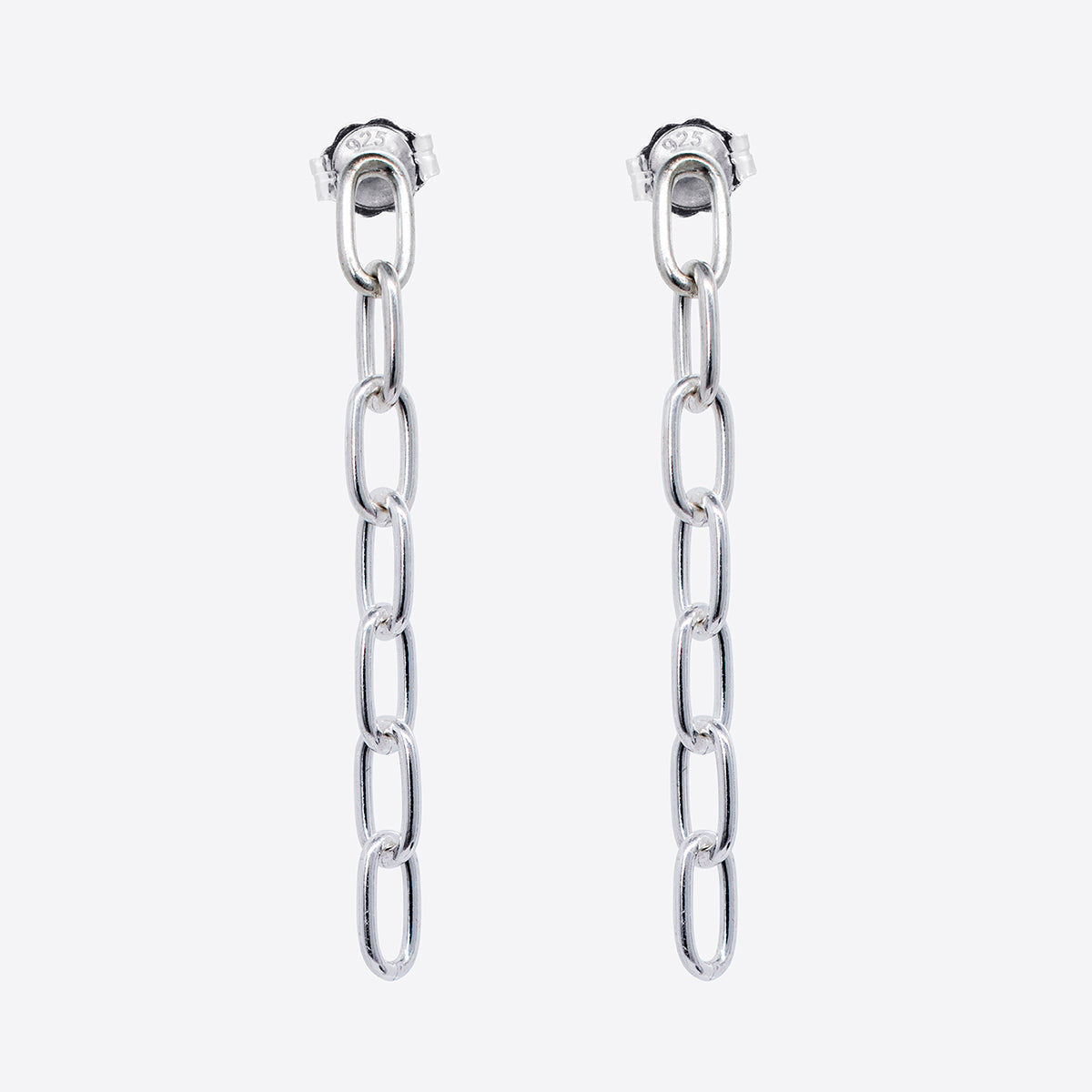 Simply Silver-Cable Chain Earrings