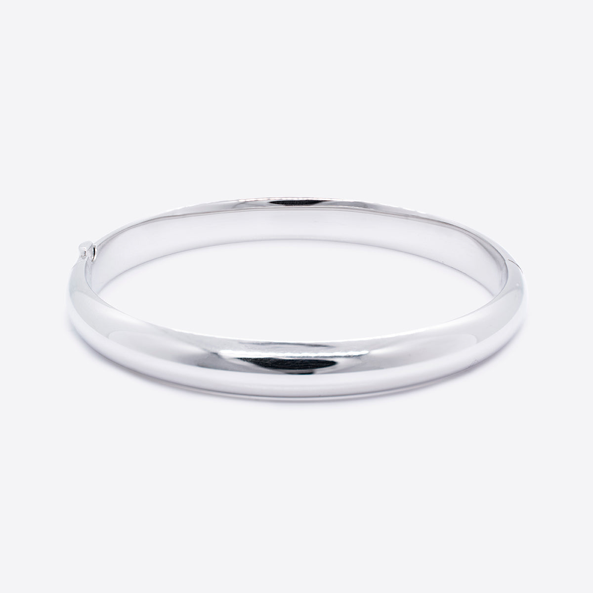 Simply Silver- Large Round Bangle