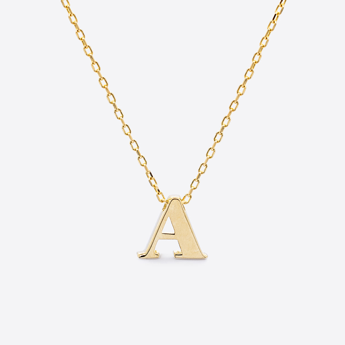 Gold Mini Initial Necklace