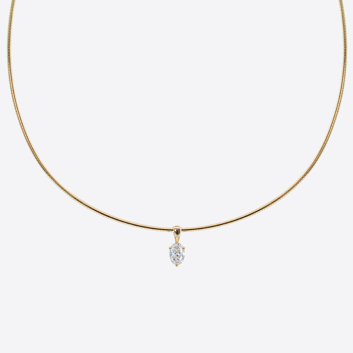 The Lila Necklace- Oval Diamond